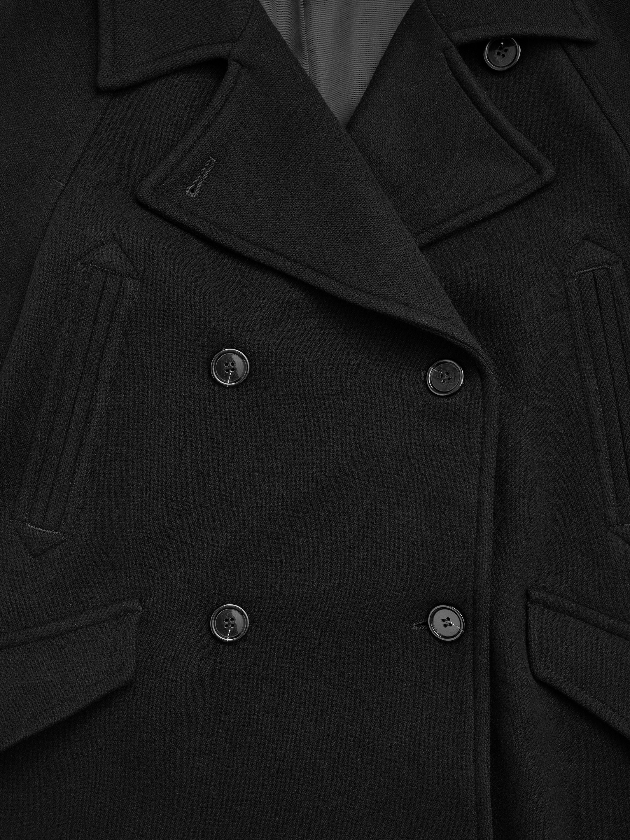 Cappotto doppiopetto in misto lana - Nero - Regular fit - women - StillMedia/DescriptiveStillLife - 1