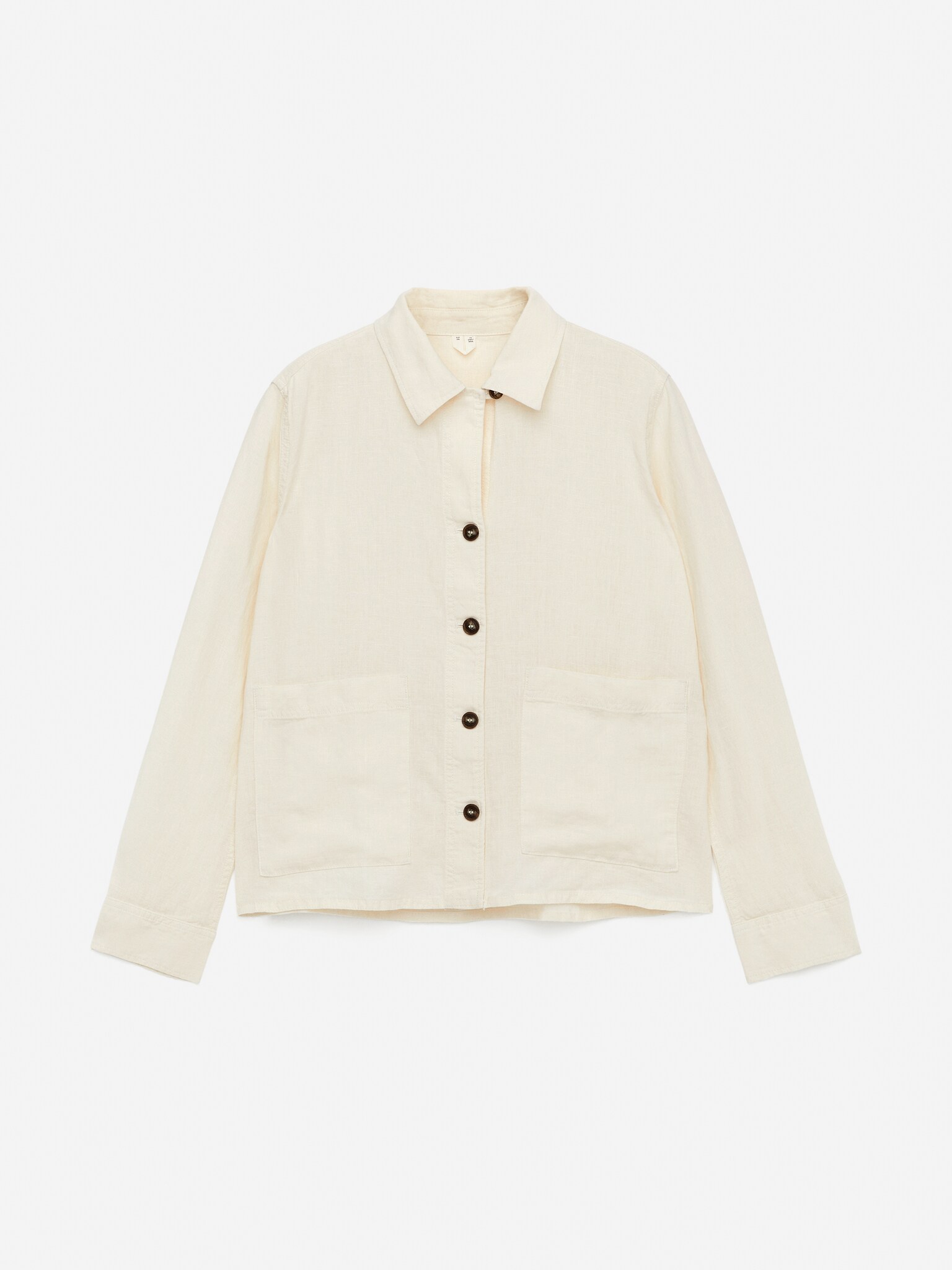 Overshirt in lino - Bianco