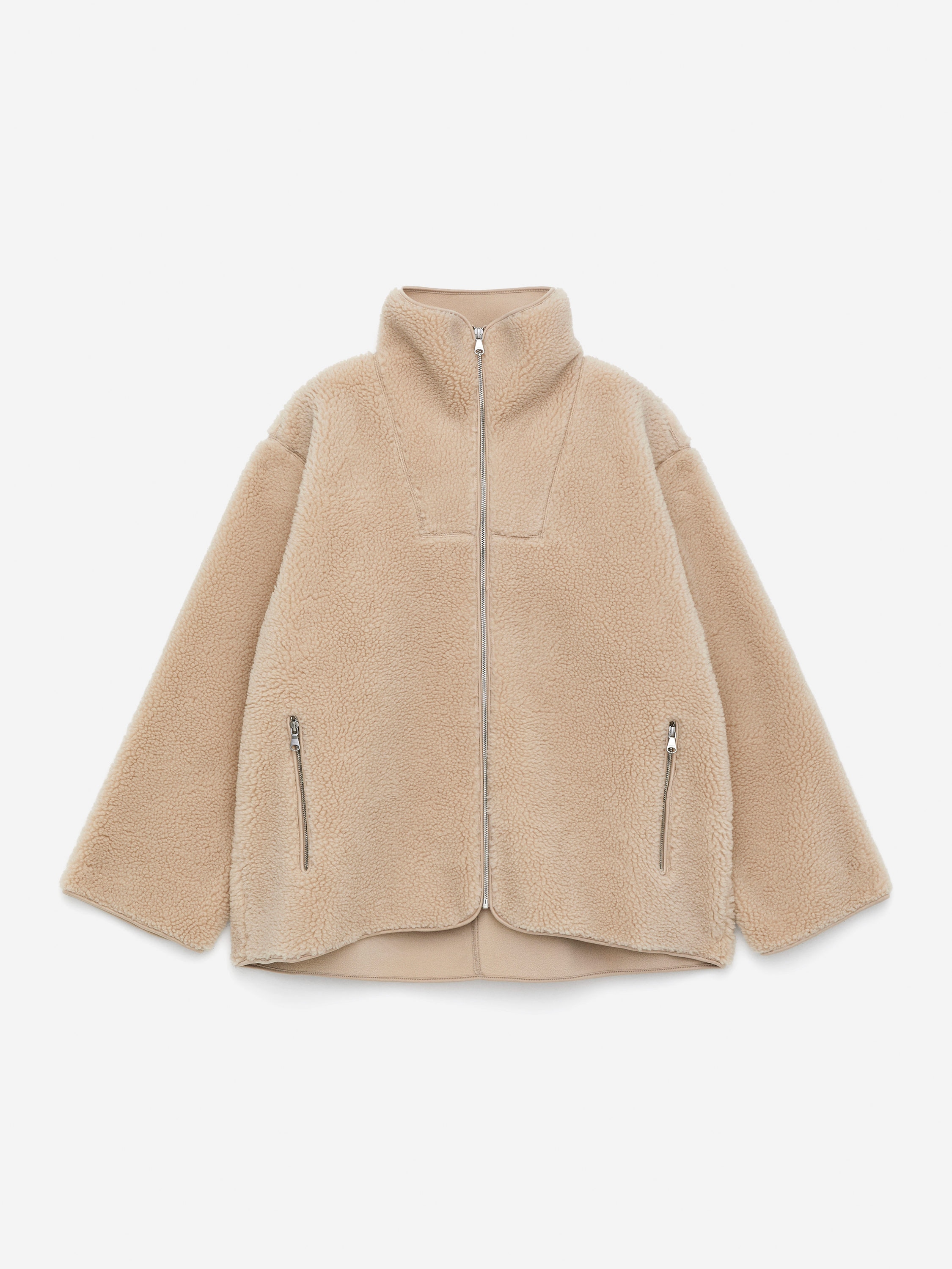 Pile Jacket - Light Beige - Regular fit - Women - StillMedia/DescriptiveStillLife - 1