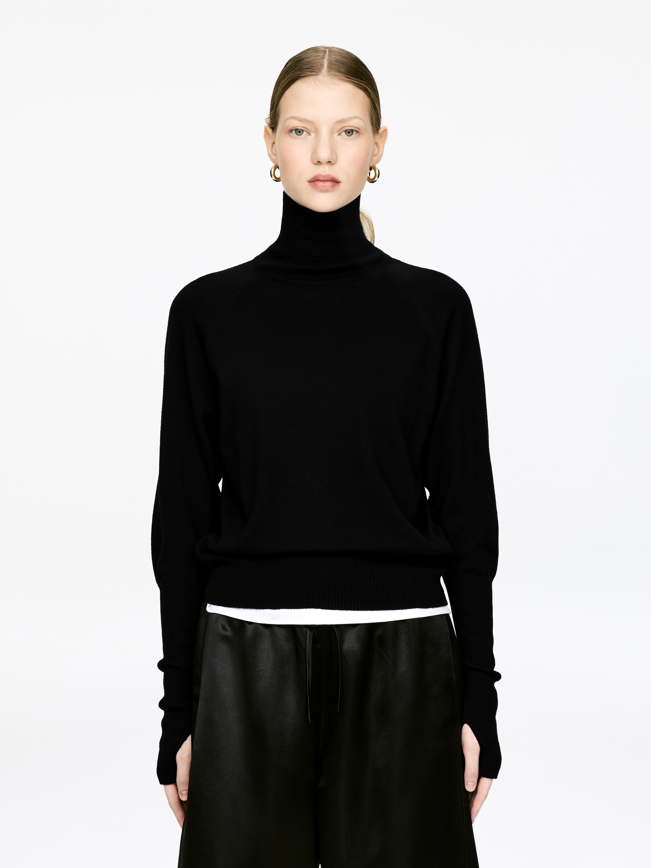 Größeres Bild ansehen: Rollkragenpullover aus Nativa-Merinowolle - Schwarz - Ladies | H&M DE 1