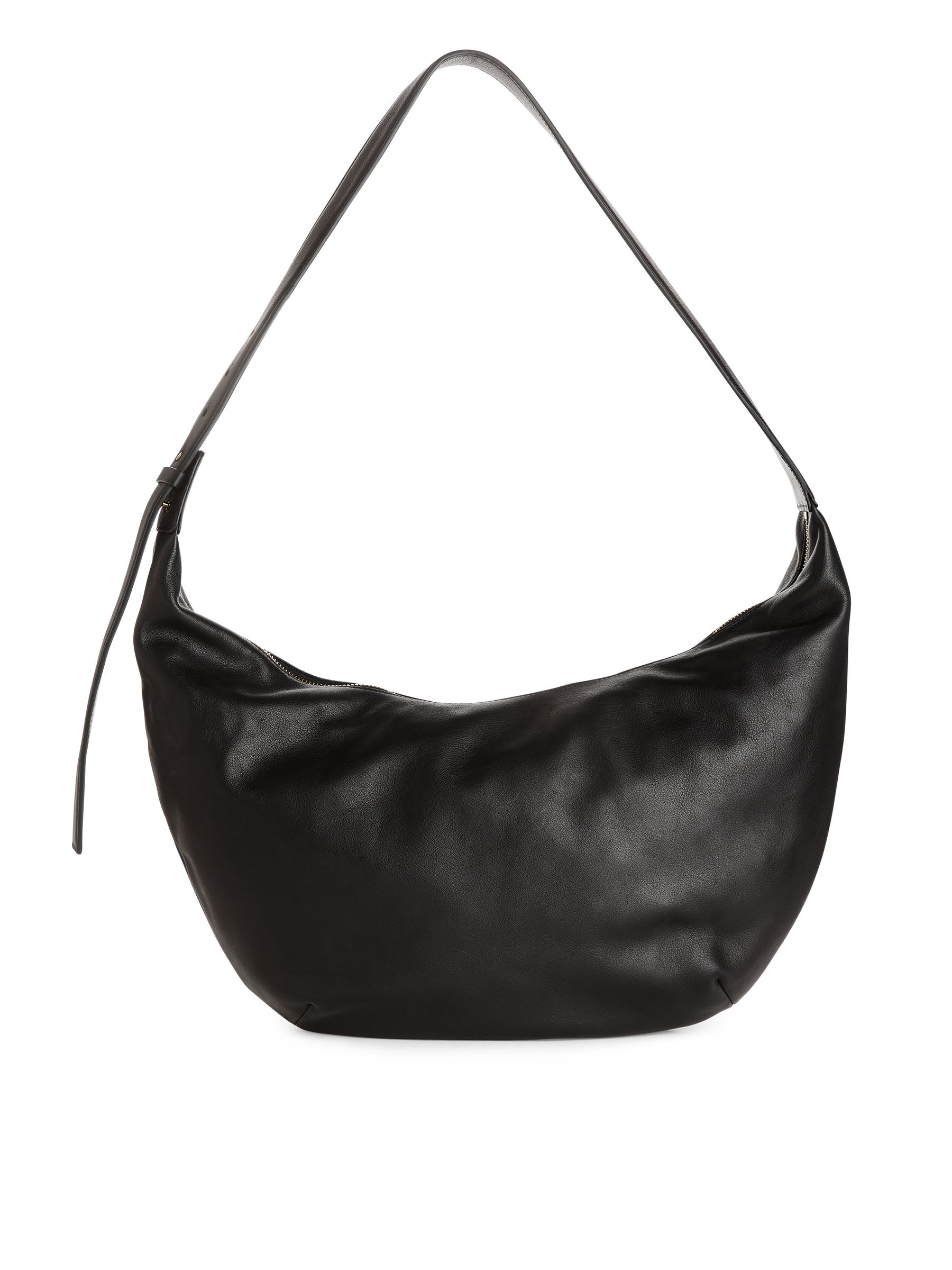 Curved Leather Bag - Black - Women - StillMedia/DescriptiveStillLife - 5