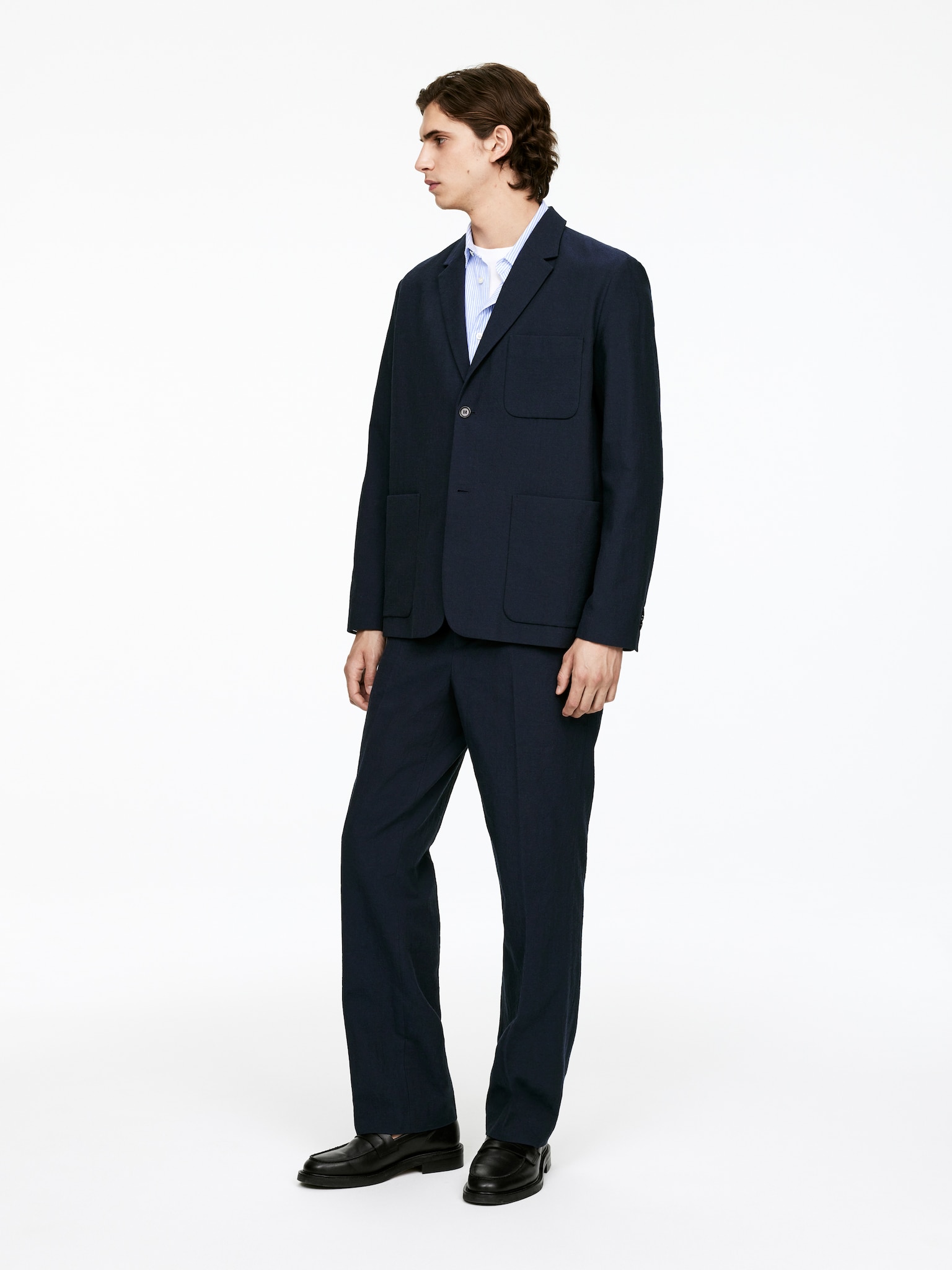 Blazer texturé - Bleu foncé - 5