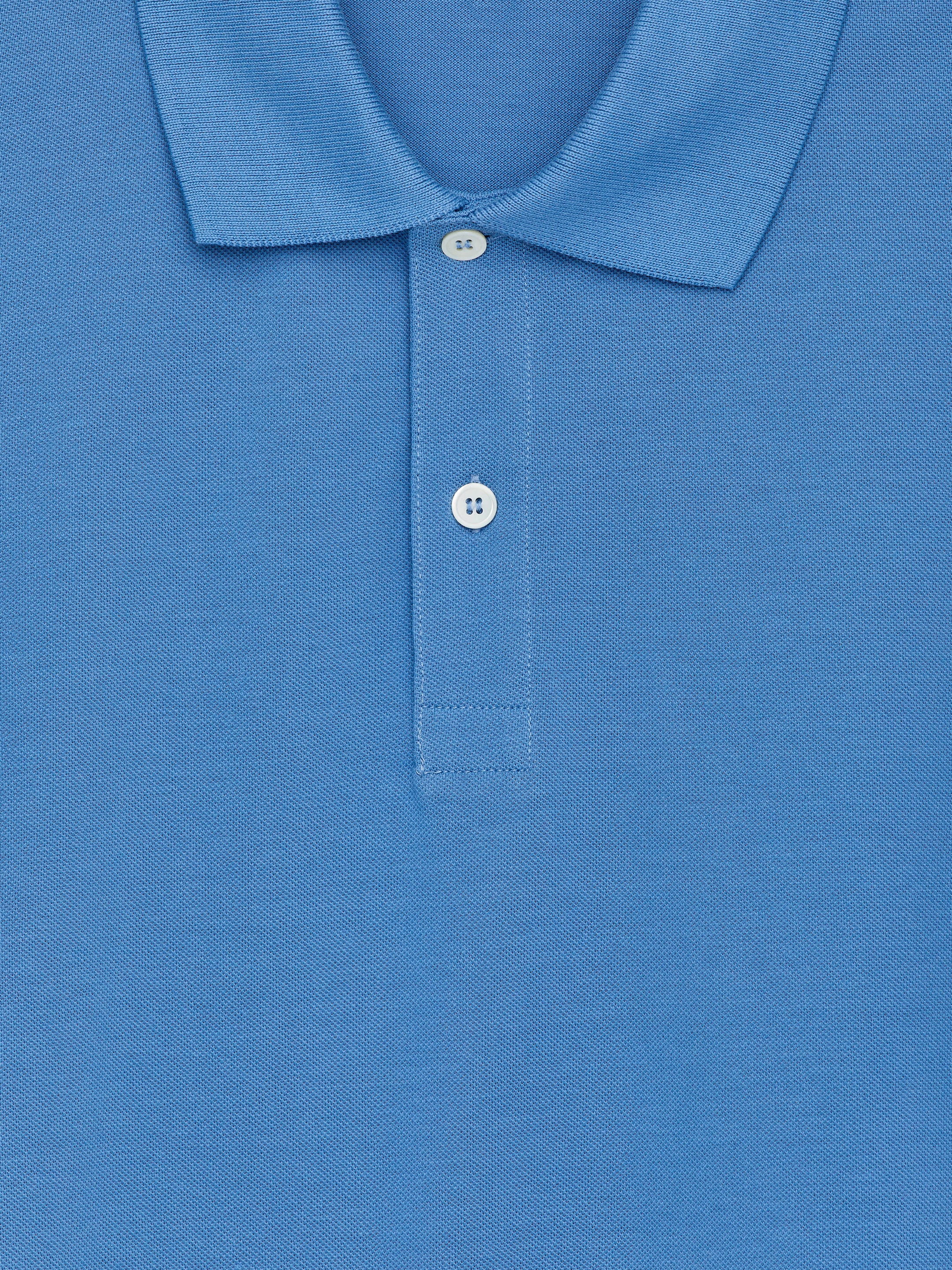 Piqué Polo Shirt - Bright Blue - Regular fit - Men - StillMedia/DescriptiveDetail - 1