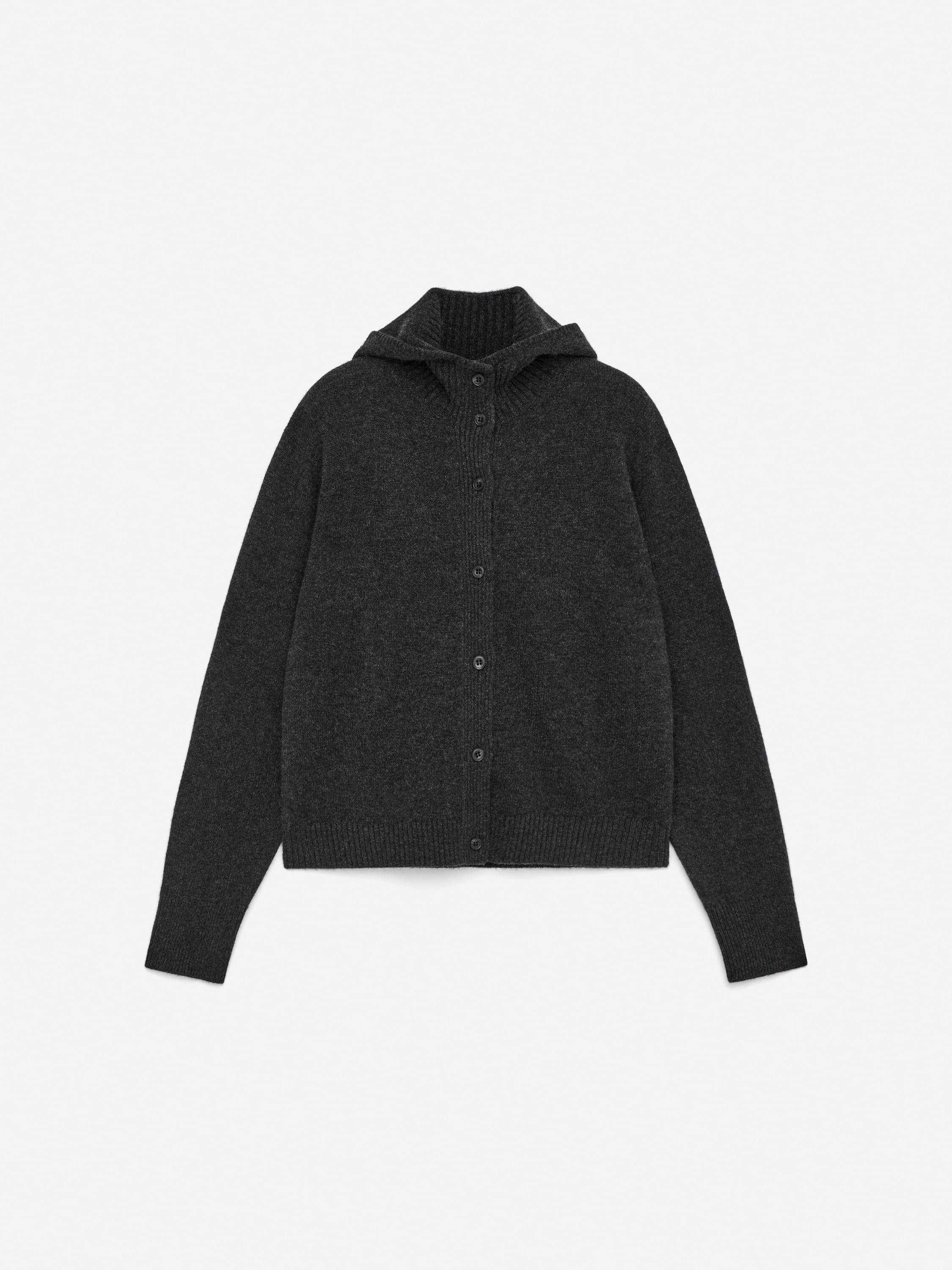 Bluza z kapturem z czystego kaszmiru - Ciemnoszary