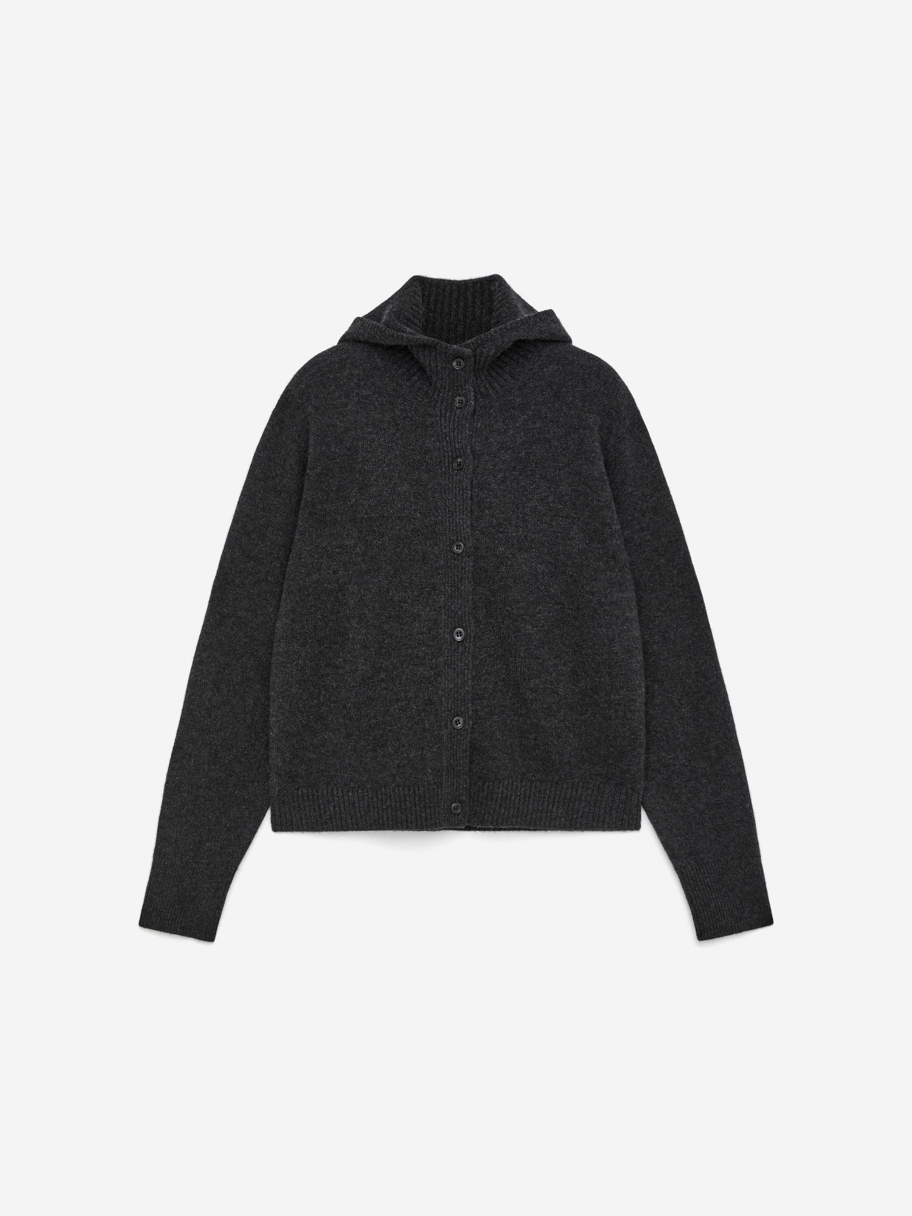 Pure Cashmere Hoodie-Grey-16721