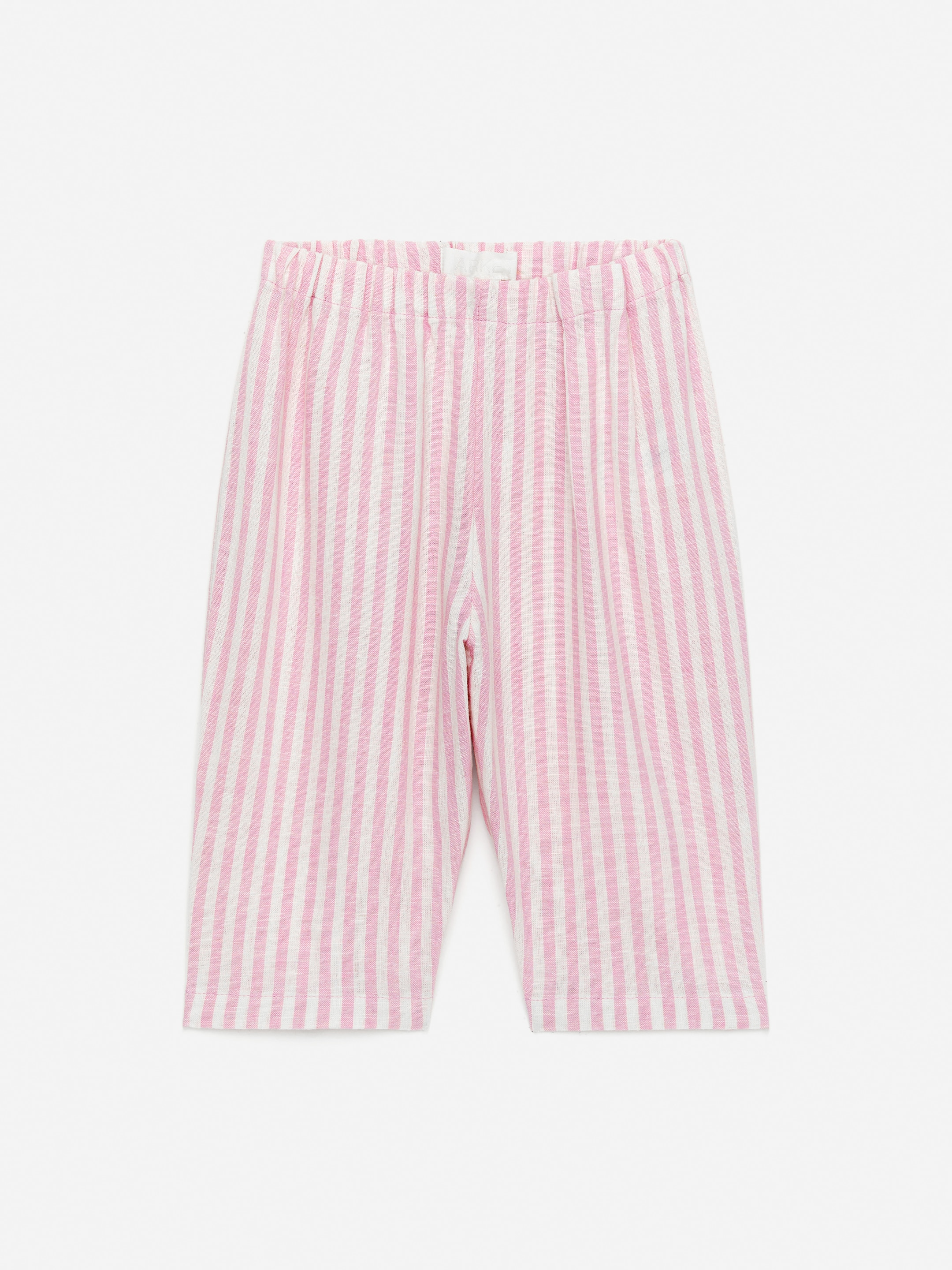 Byxa i linne och bomull - Rosa/vit - Loose fit - Children - StillMedia/DescriptiveStillLife - 2