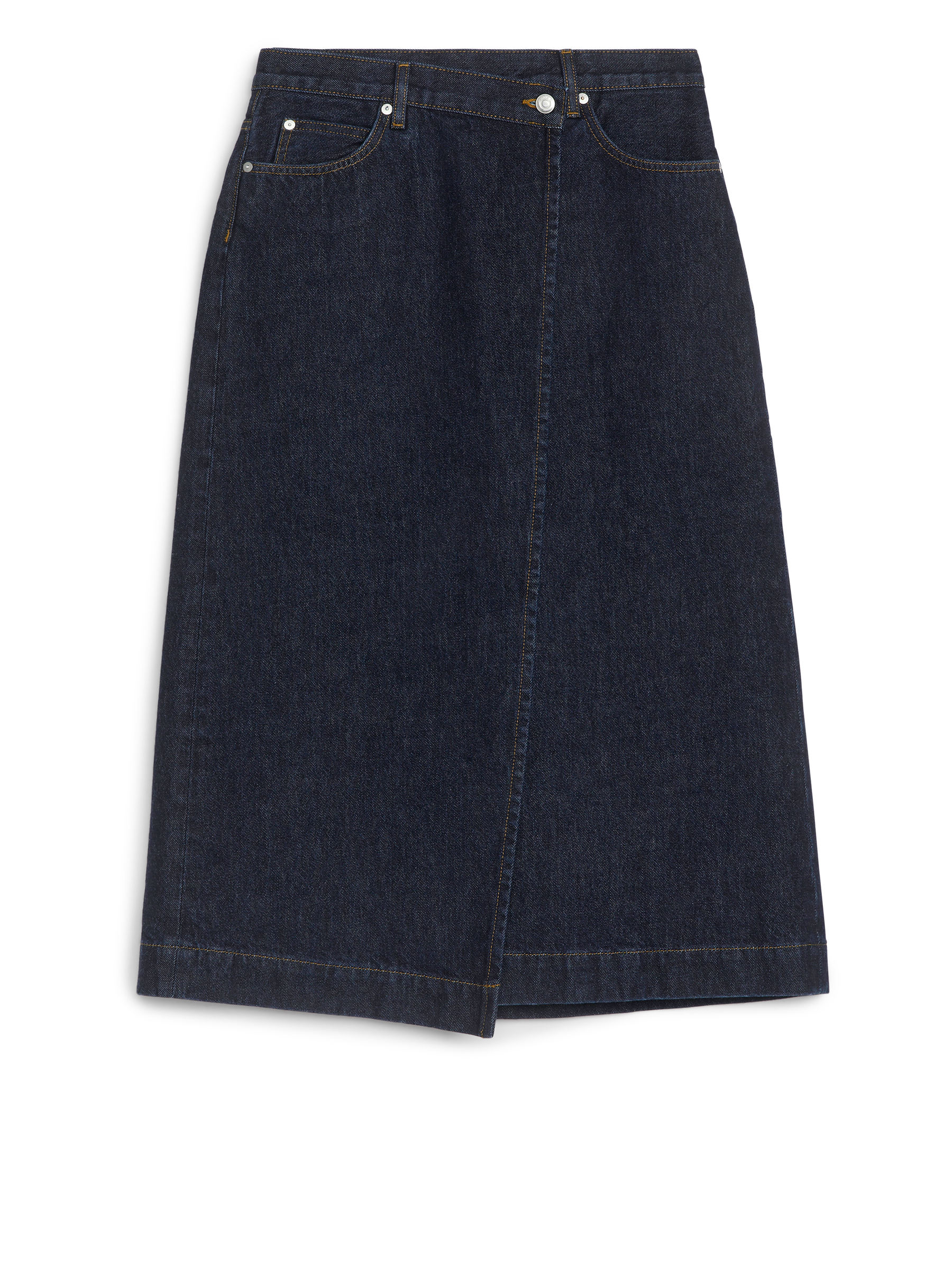 Denim Wrap Skirt-#323842-12359