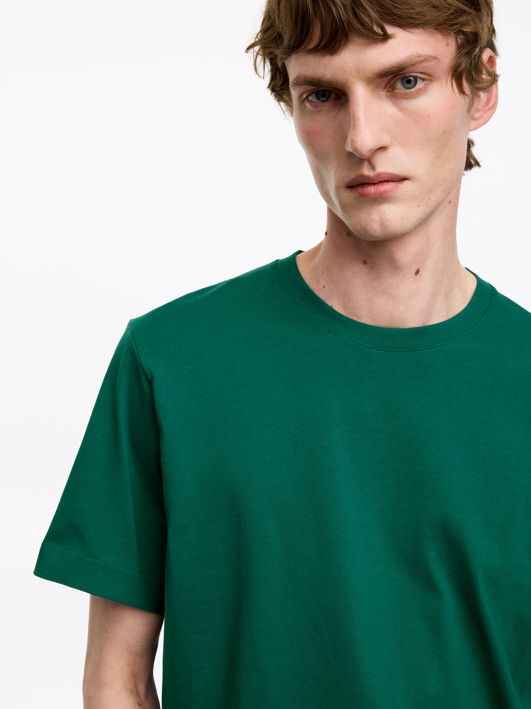 220 GSM Relaxed T-Shirt - Dark Green - Regular fit - Men - StillMedia/Lookbook - 4