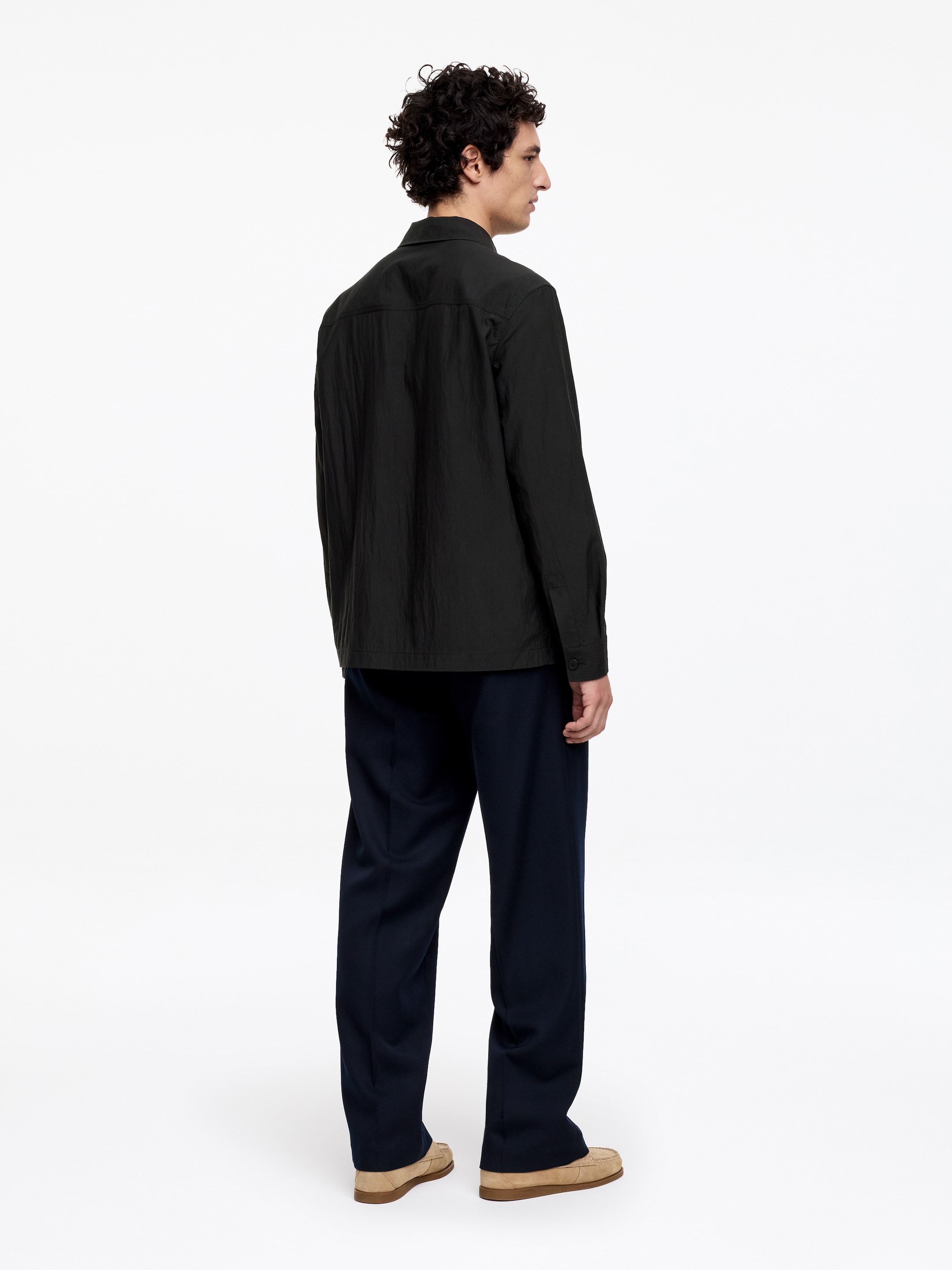 Surchemise en lyocell mélangé - Noir - Regular fit - Homme - StillMedia/Lookbook - 5