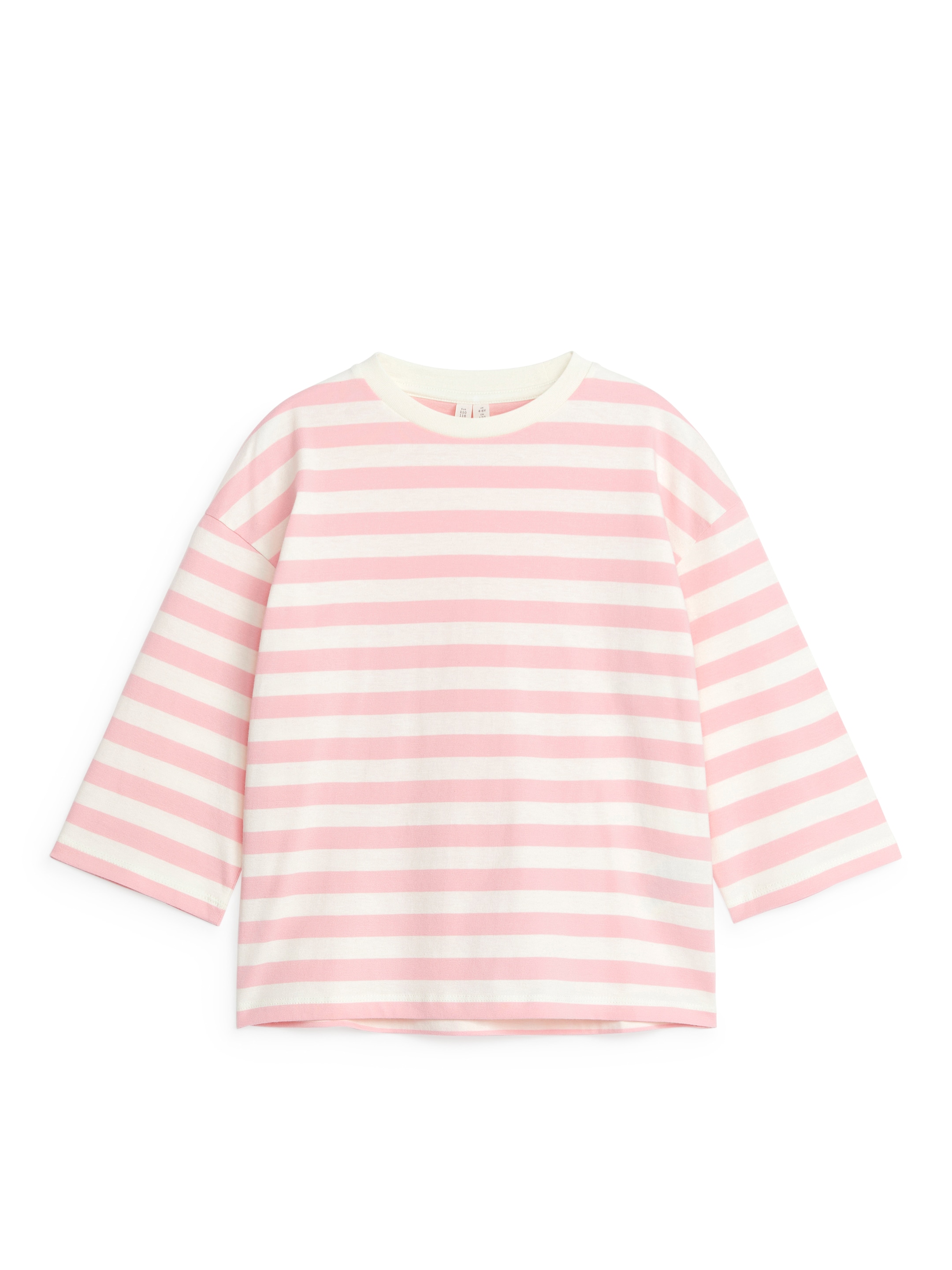 Größeres Bild ansehen: Oversize-T-Shirt mit langen Ärmeln - Rosa/Weiß - Kids | H&M DE 1