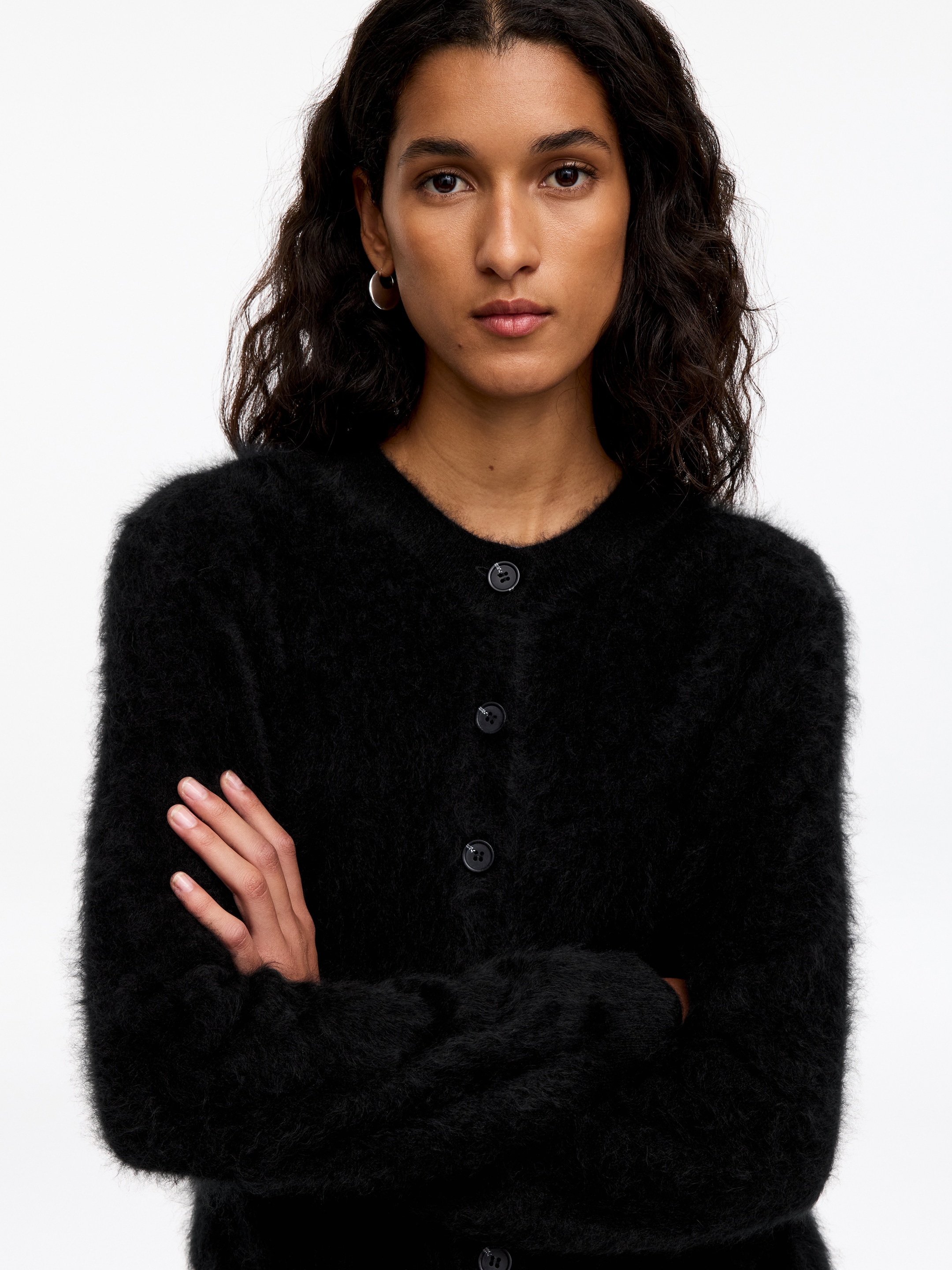 Cardigan en pur cachemire brossé - Noir - Regular fit - women - StillMedia/Lookbook - 9
