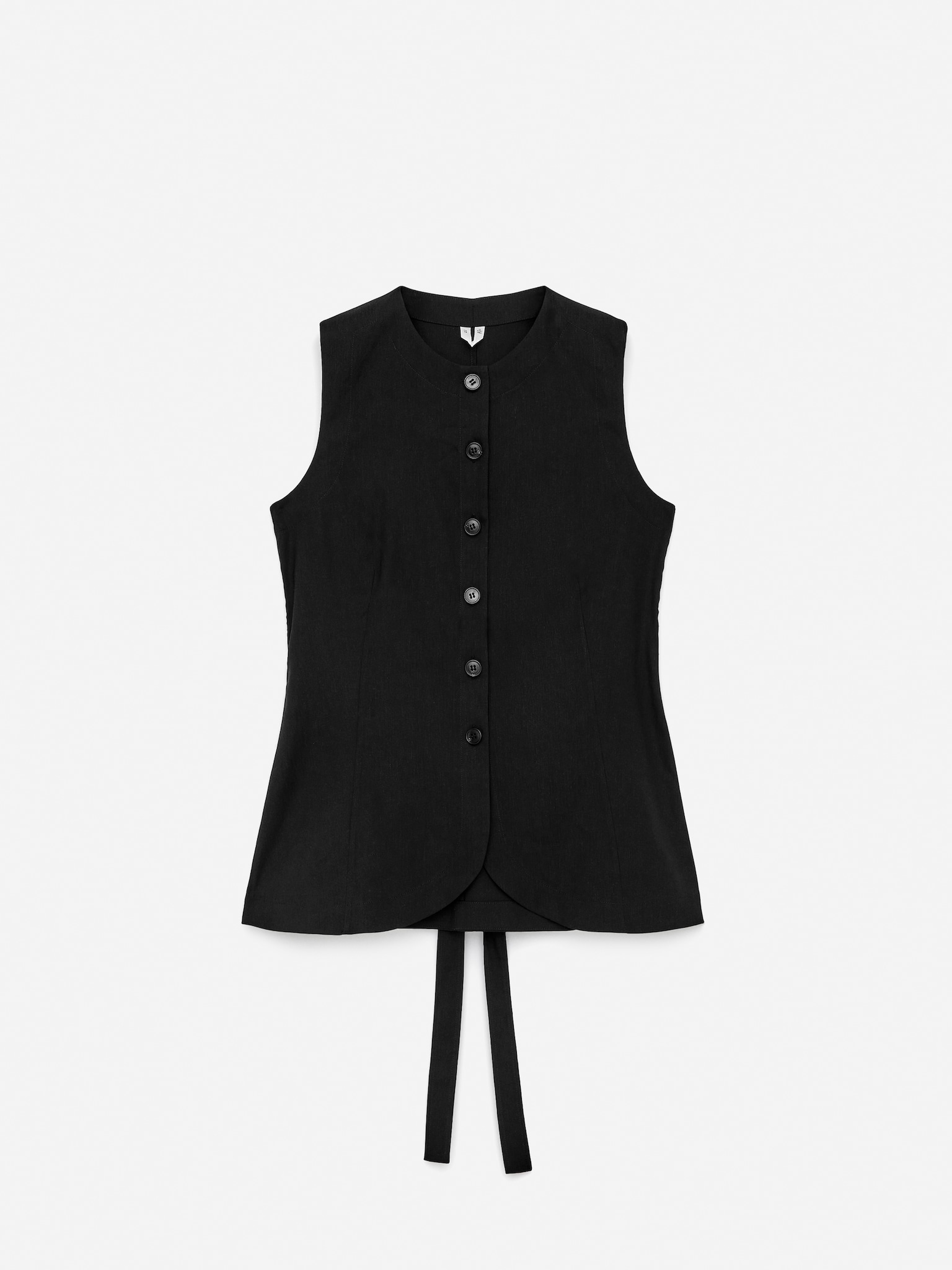 Gilet en mélange de lin - Noir - 2