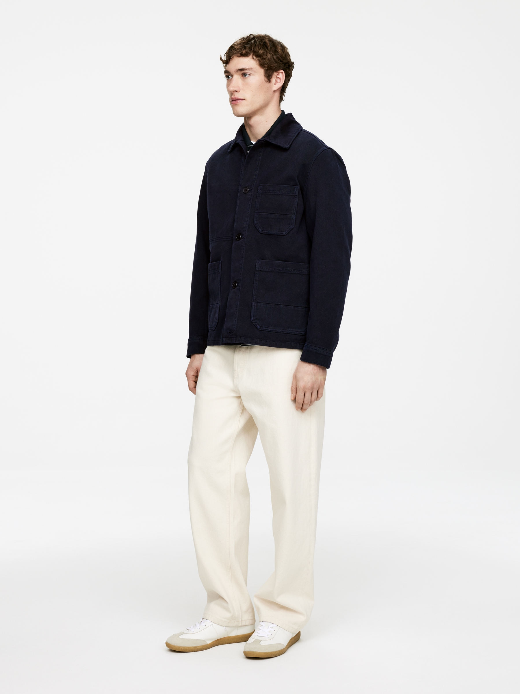 Overdyed Twill Overshirt - Dark Blue - Regular fit - Men - StillMedia/Lookbook - 30