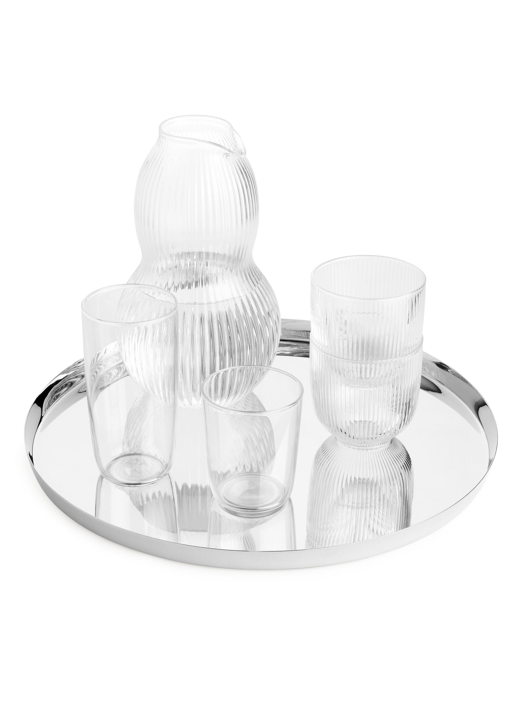 Rundes Tablett, 35  cm - Silber - Haushaltswaren - StillMedia/DescriptiveDetail - 1