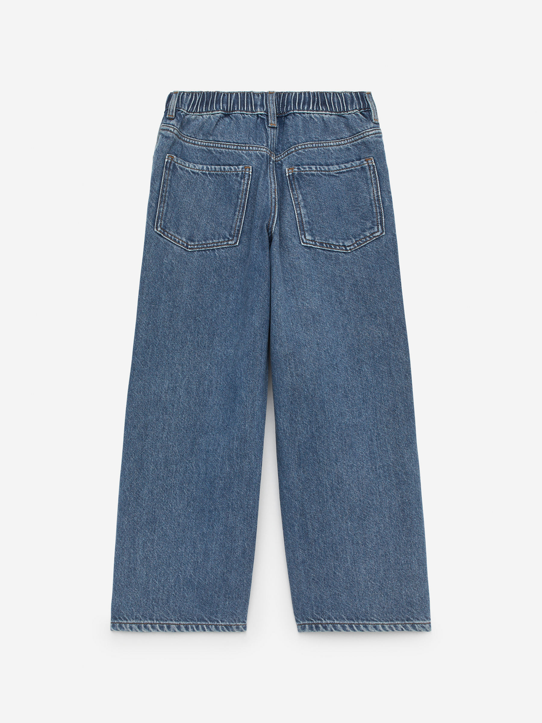 Pull-On Denim Trousers - Mid Blue - Loose fit - Children - StillMedia/DescriptiveStillLife - 3