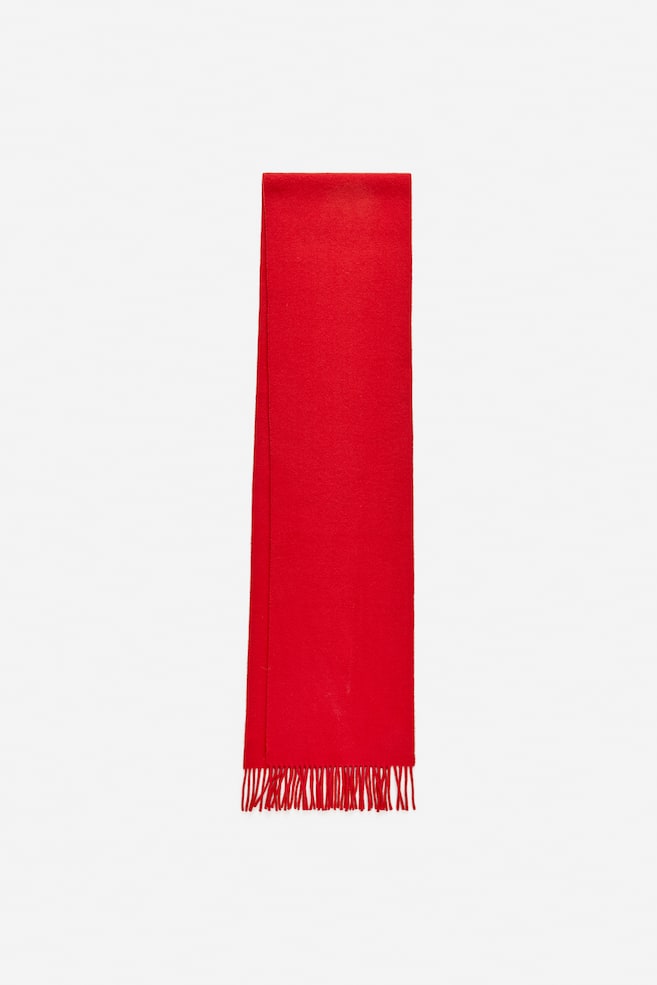 Wool Scarf - Roșu/Maro - 1
