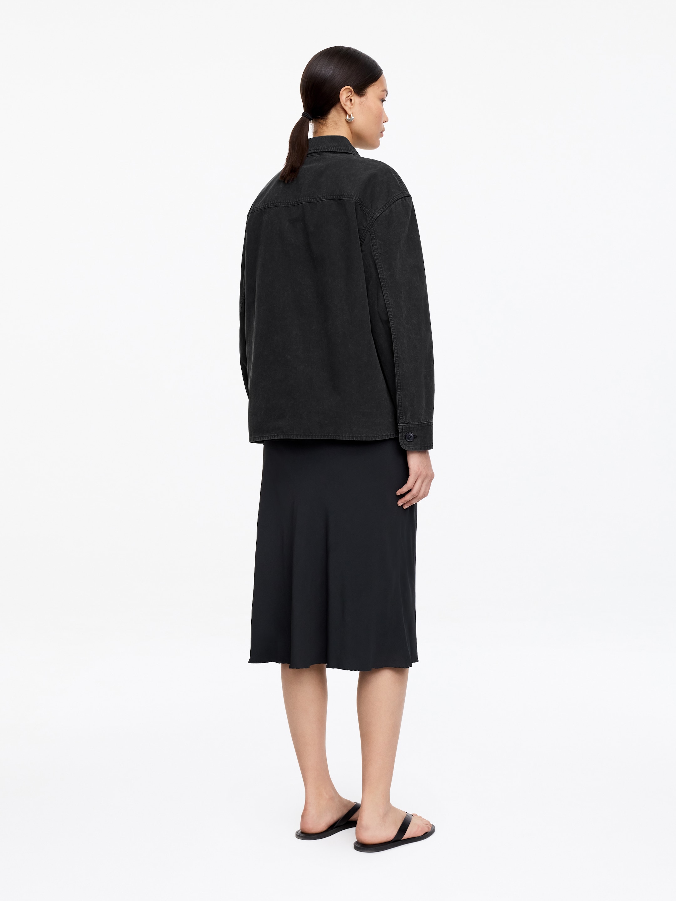 Surchemise à boutons noués - Noir - Regular fit - Femme - StillMedia/Lookbook - 4