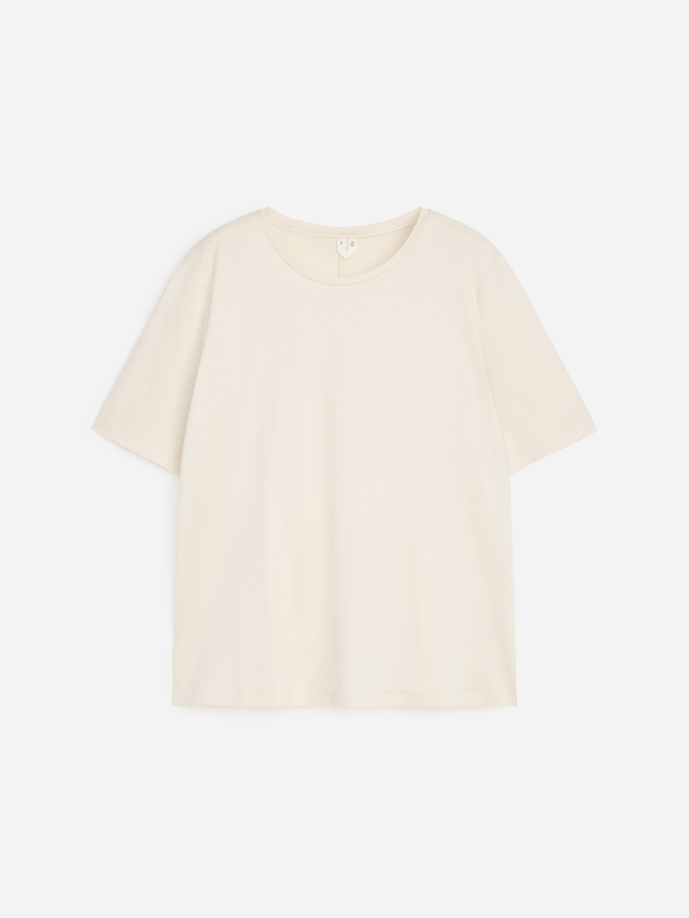 T-shirt in lyocell e cotone - Bianco/Nero