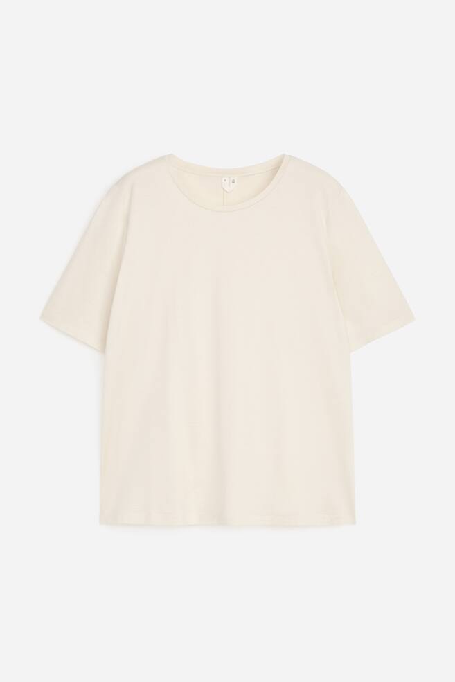 T-shirt van lyocellkatoen - Wit/Zwart - 1