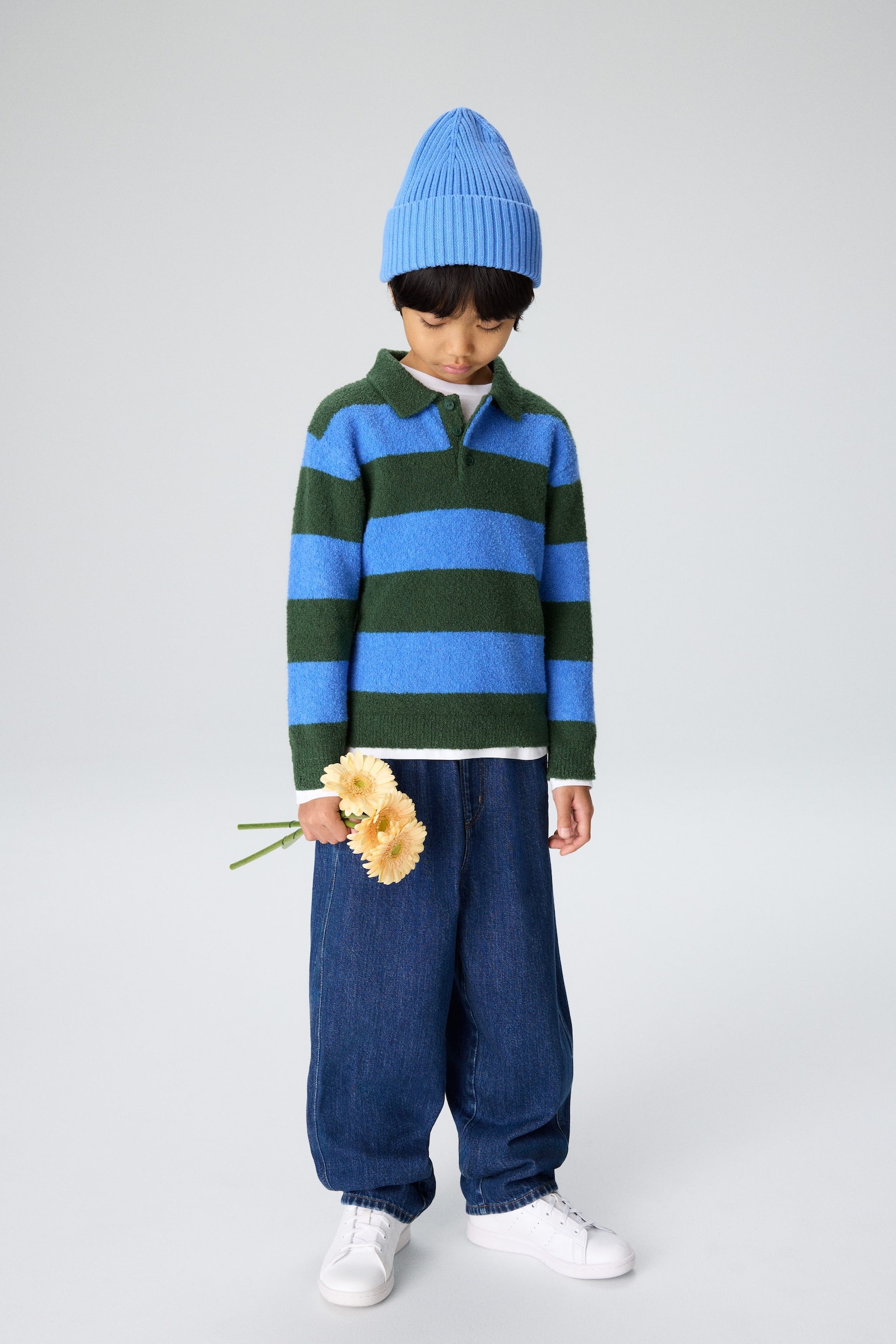 Pantaloni in denim lavato - Blu scuro - 2