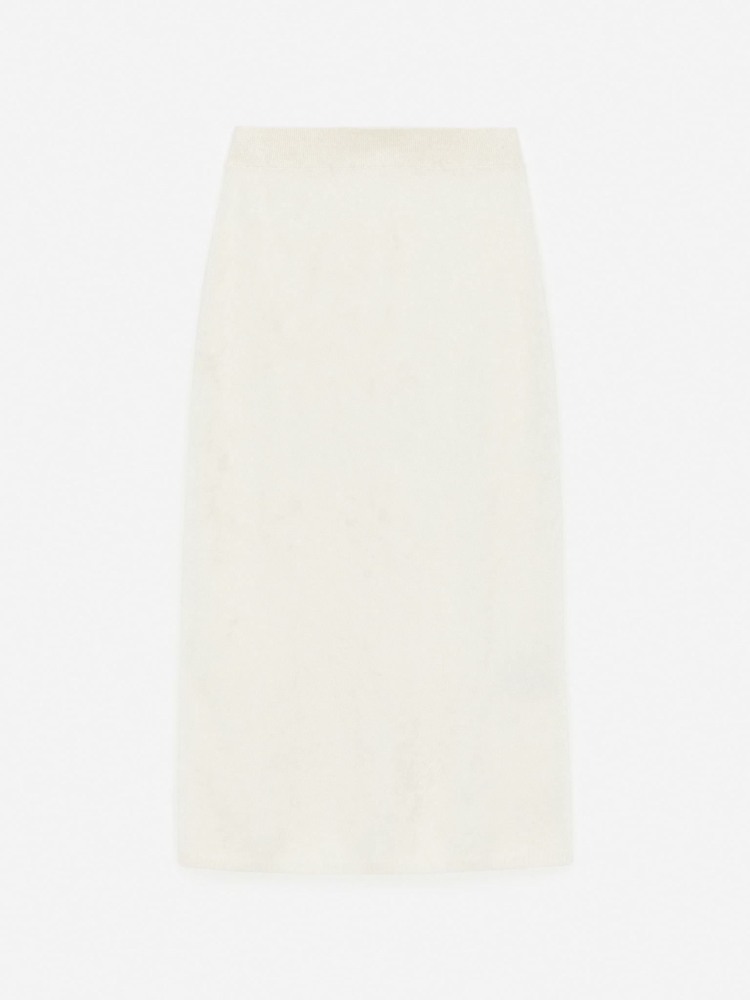 Mohair-Wool Blend Skirt - Off White