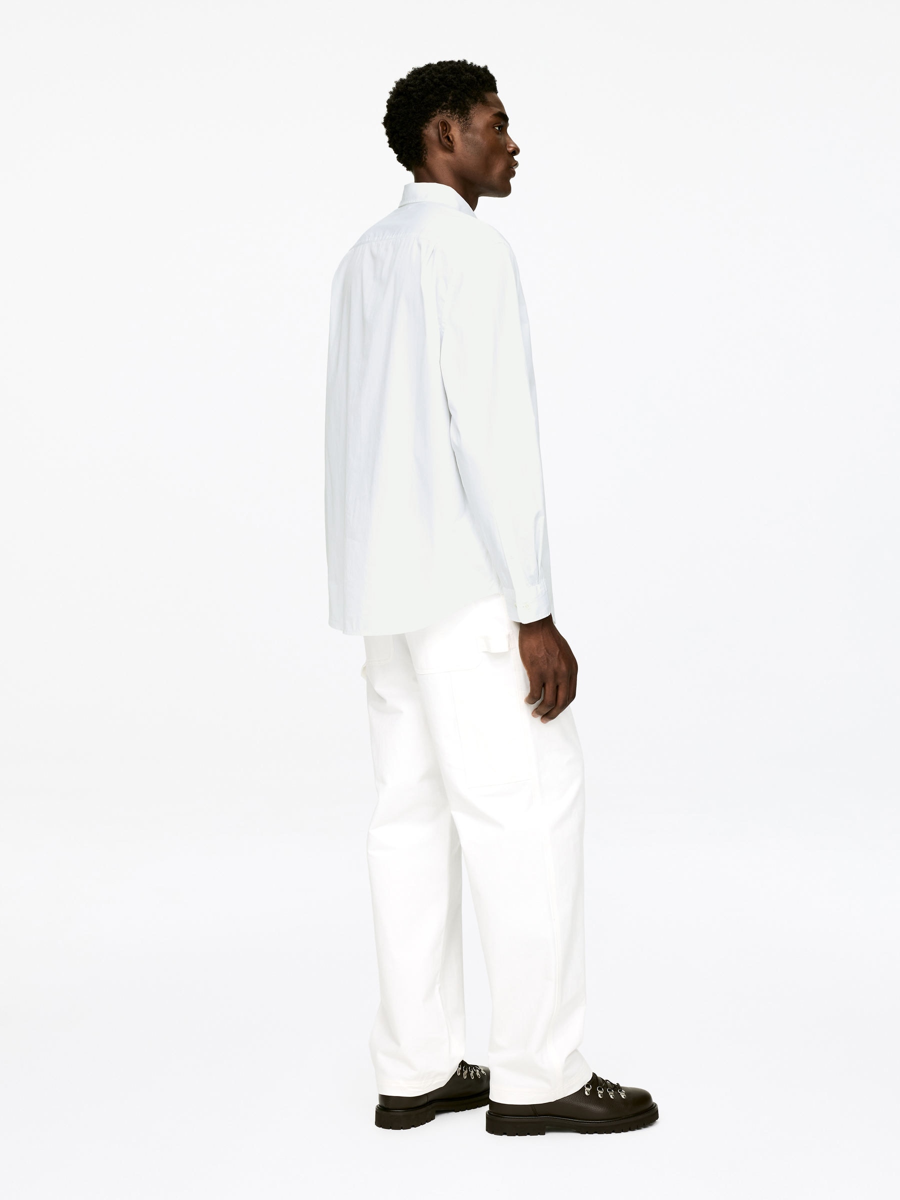 Relaxed Poplin Shirt - White - Loose fit - Men - StillMedia/Lookbook - 13