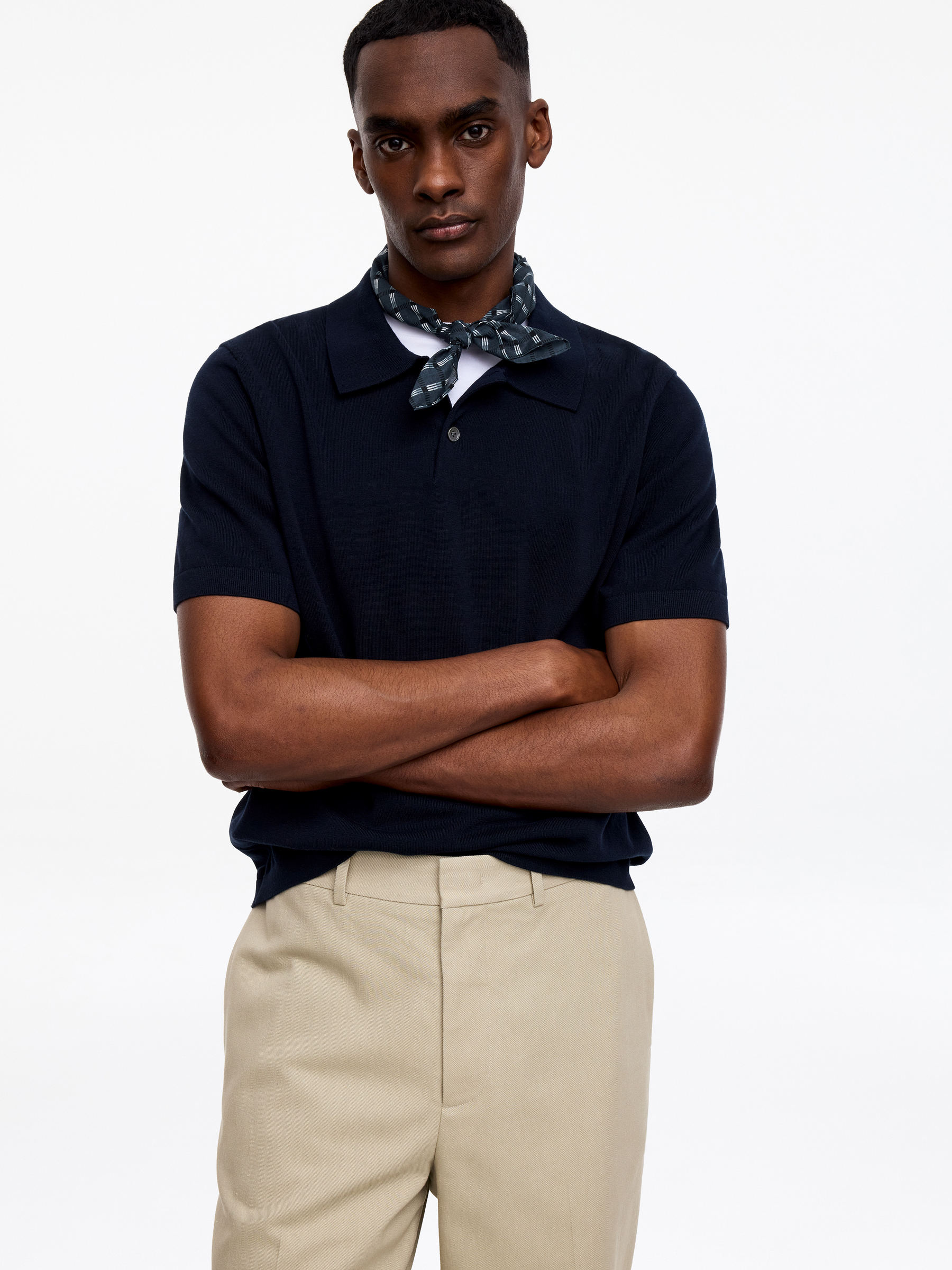 Bandana en coton - Bleu/Carreaux - Homme - StillMedia/Lookbook - 5