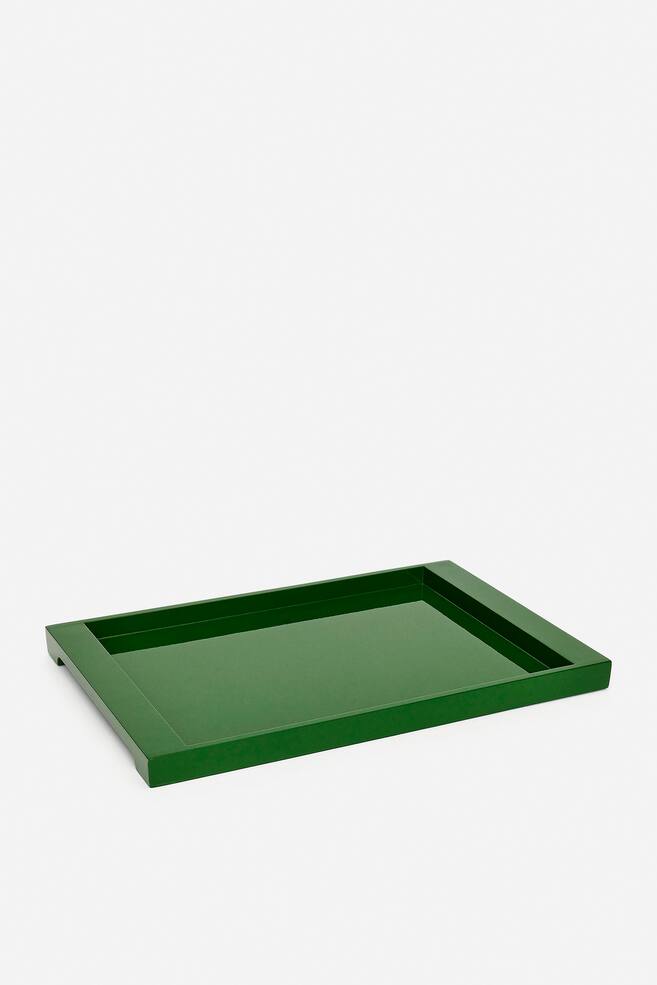 Lacquered Tray 47x31 cm - Green - 1