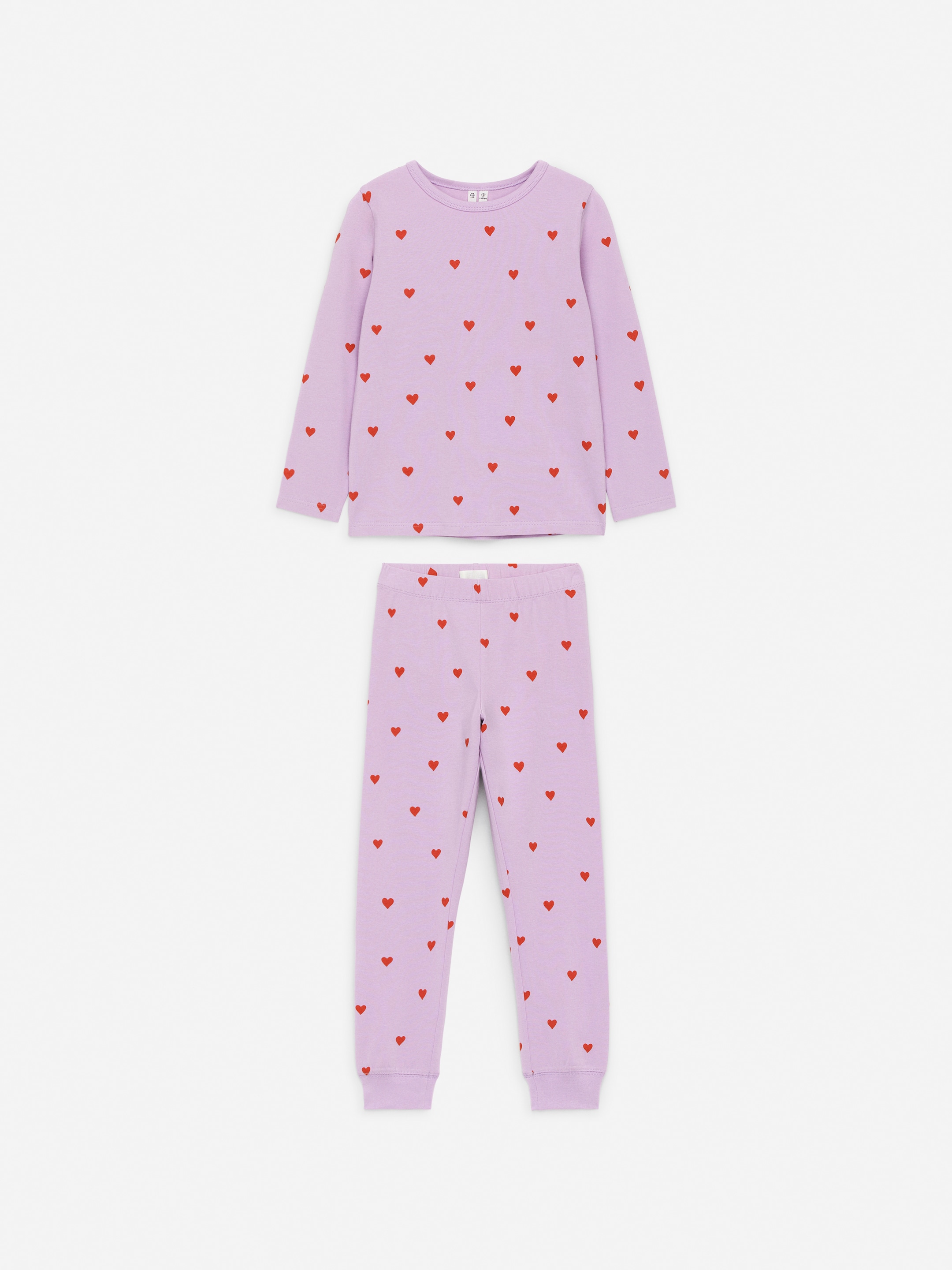 Conjunto de pijama de punto - Lila/corazones - Corte estándar - Children - StillMedia/DescriptiveStillLife - 1
