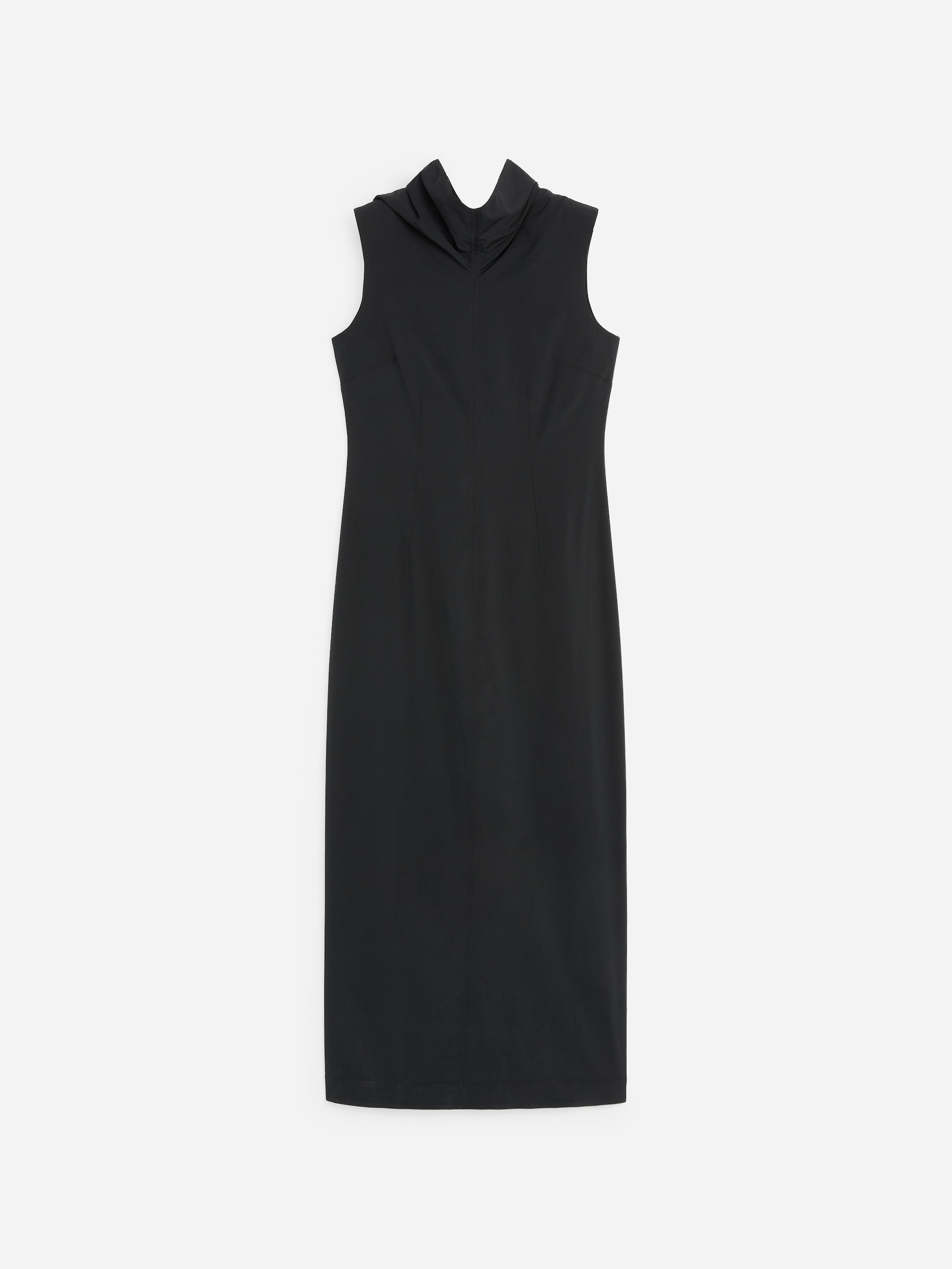 Draped Neck Dress - Black - Slim fit - women - StillMedia/DescriptiveStillLife - 1