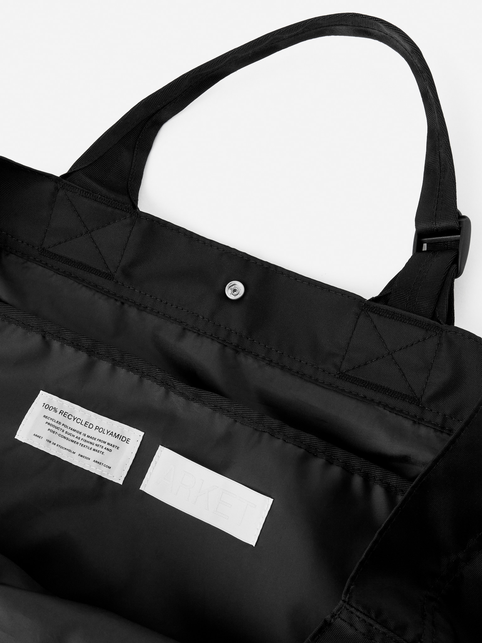 Nylon Tote - Black - 5