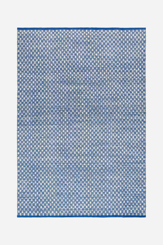 Tapis en jute 200 x 300 cm - Bleu/Écru - 1