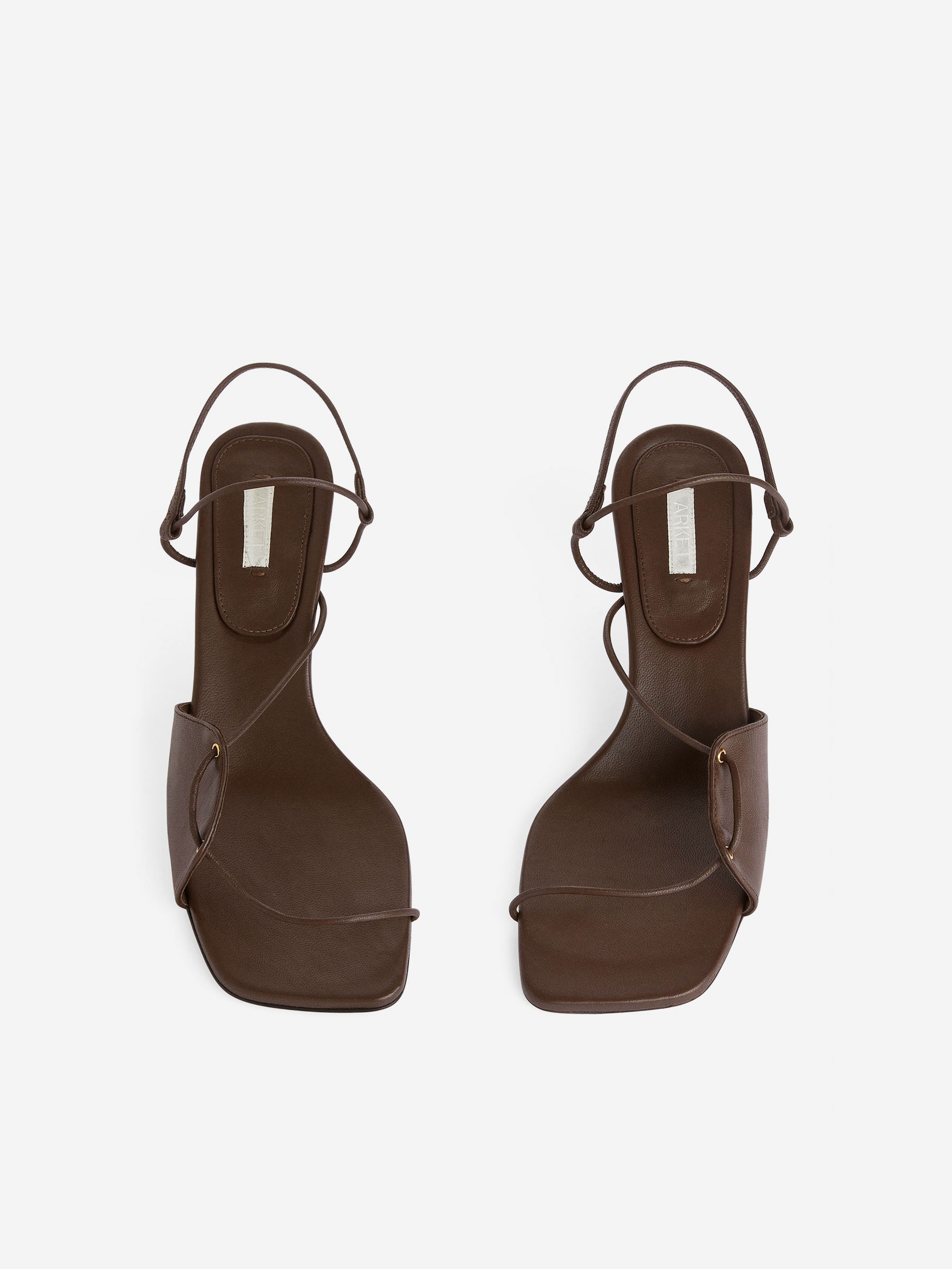 Sandalias de tiras de piel - Marrón oscuro - Women - StillMedia/DescriptiveStillLife - 4