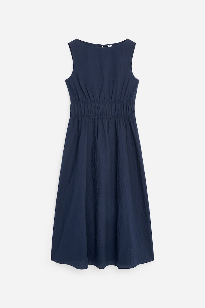Robe en seersucker - Bleu foncé/Bordeaux - 1