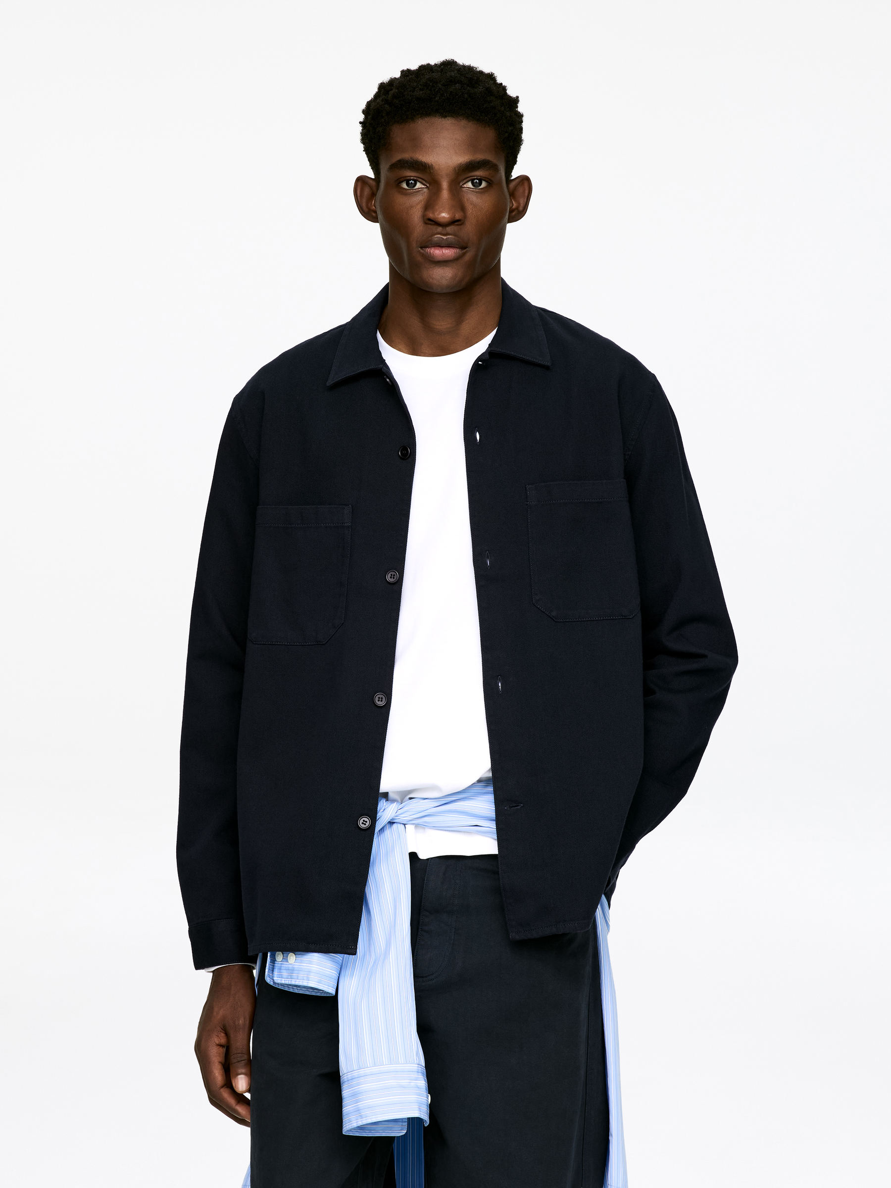 Cotton Twill Overshirt-#272930-13903