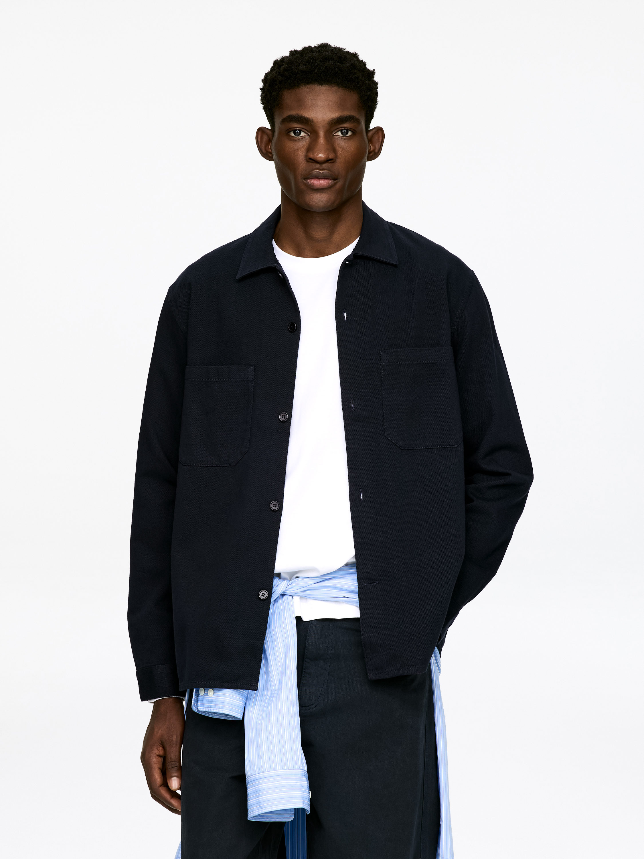 Cotton Twill Overshirt-#272930-13903