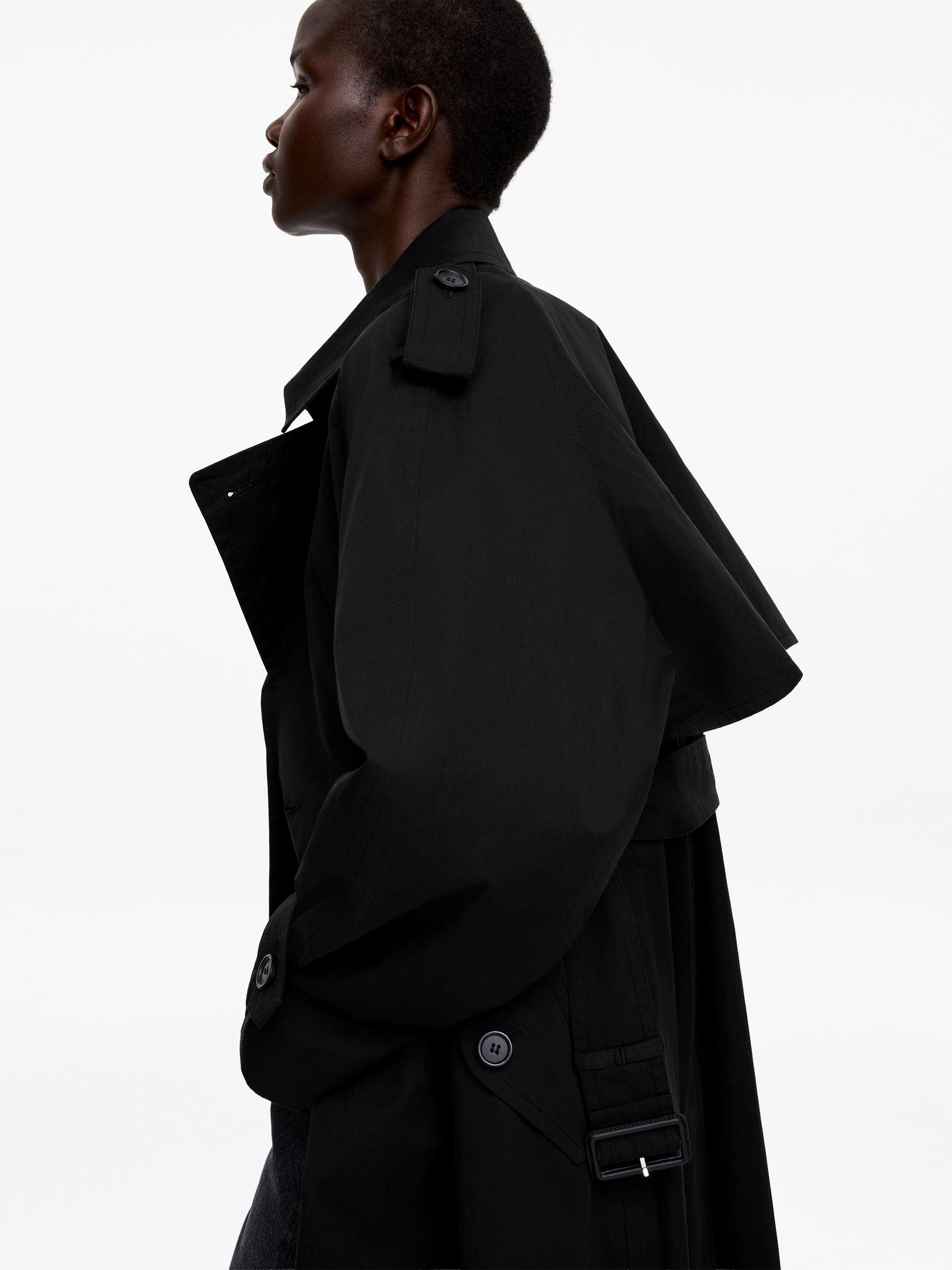 Trencz oversize - Czarny - Obszerny - Women - StillMedia/Lookbook - 5