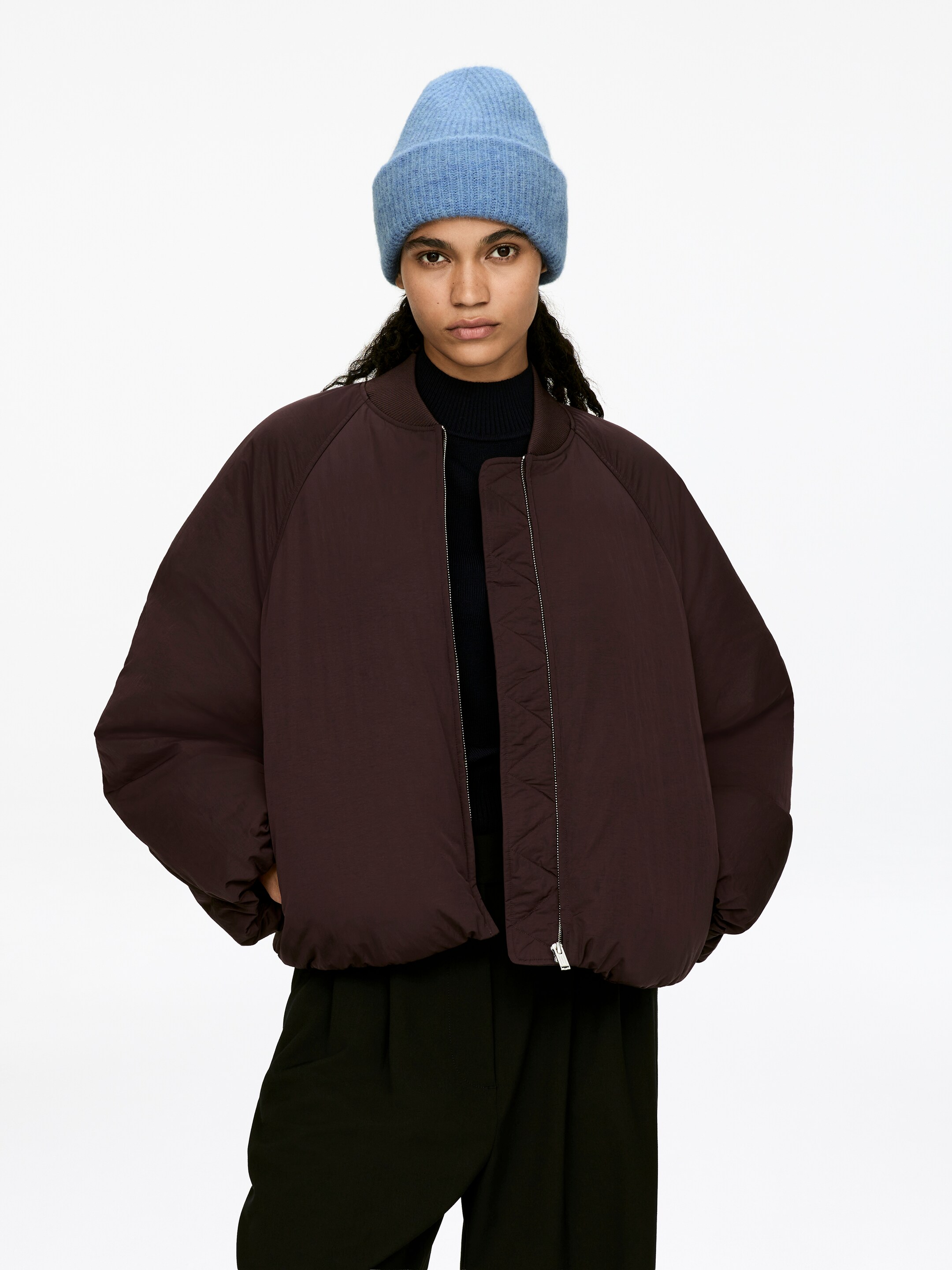 Ver imagem maior: Gorro em mistura de alpaca e merino - Azul acinzentado - SENHORA | H&M PT 2