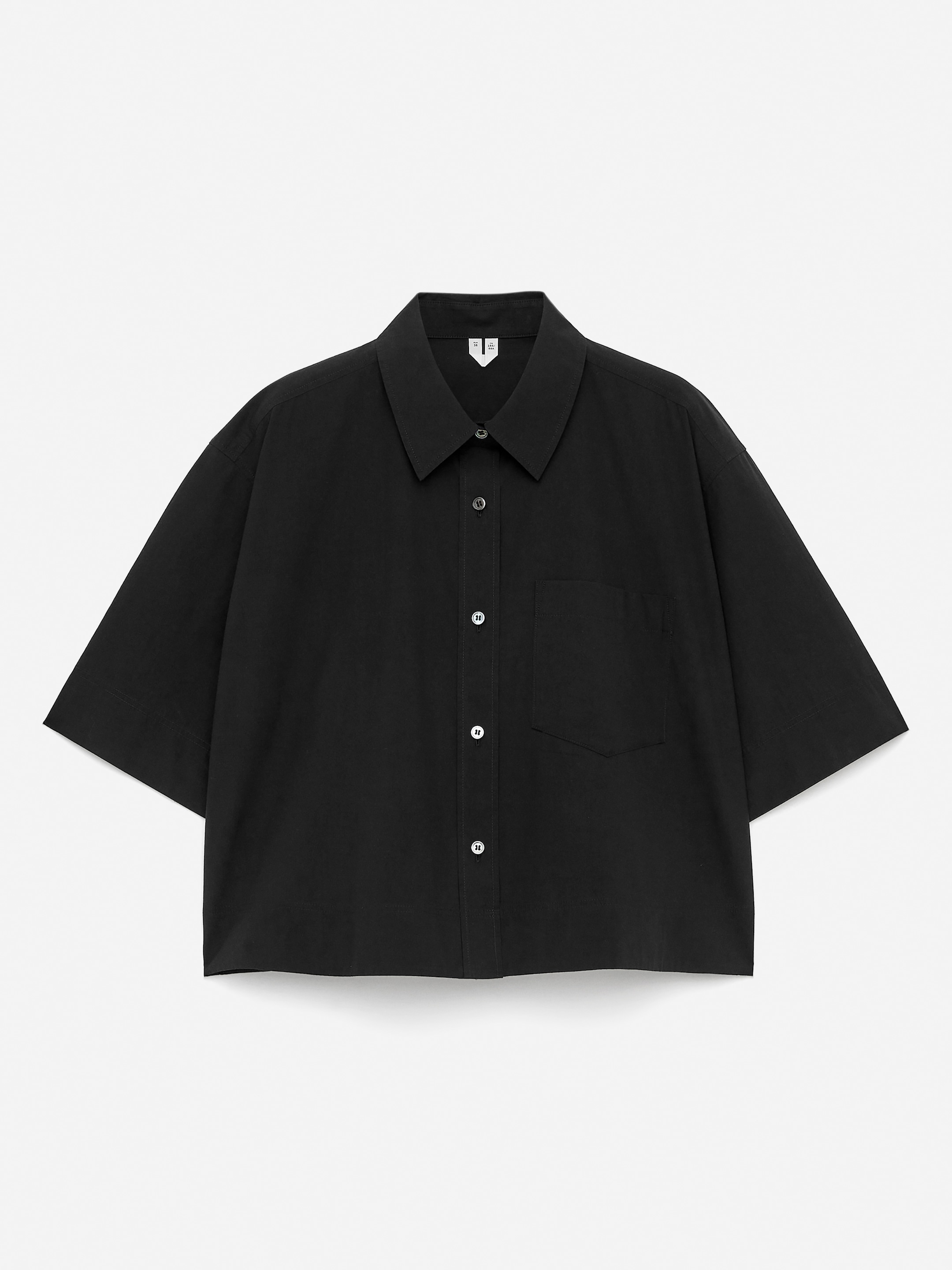Short-Sleeve Cotton Shirt-#272628-15649
