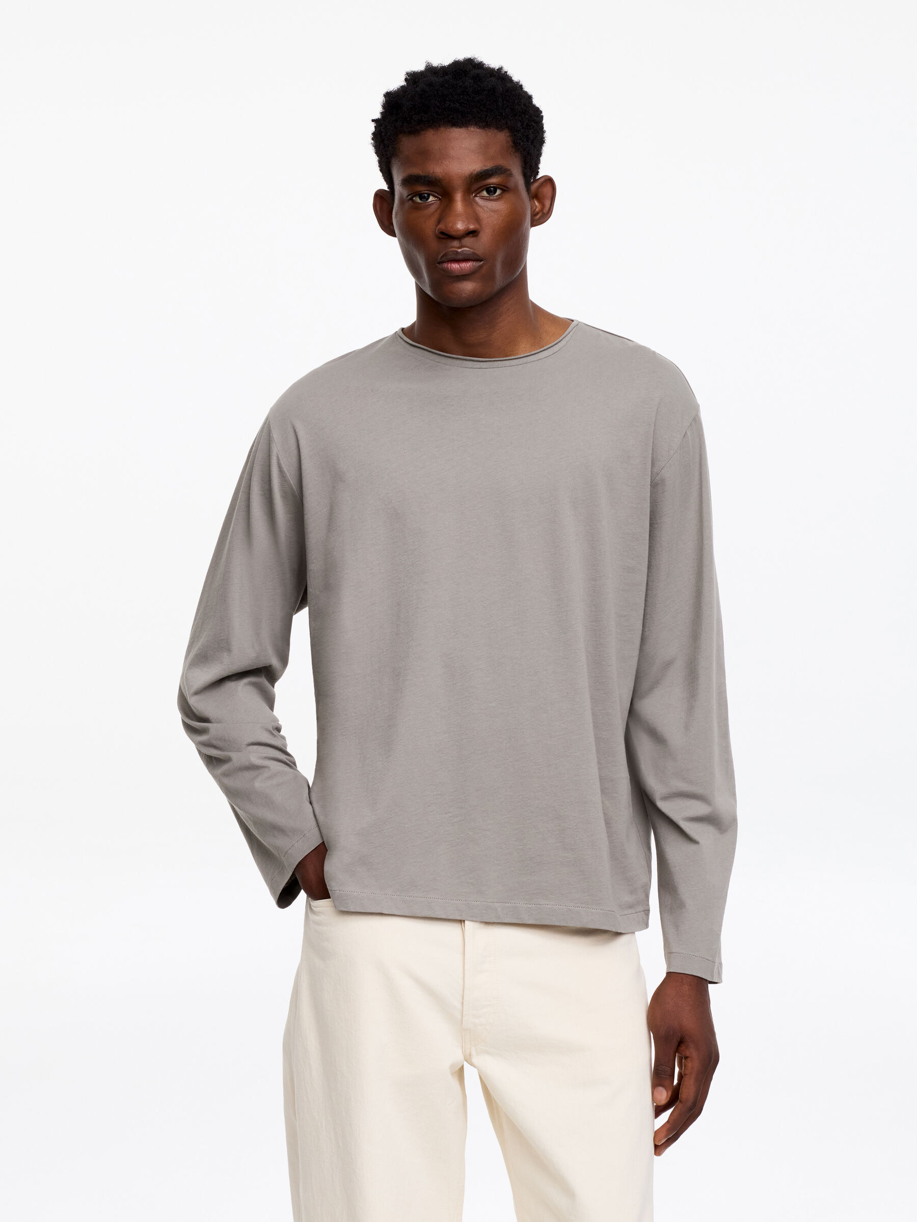 Long-Sleeve T-Shirt-#7C7772-19555