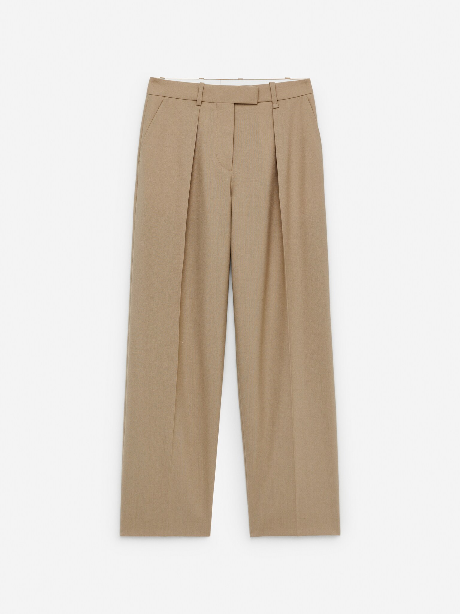 Pantaloni sartoriali a vita alta - Beige/Nero