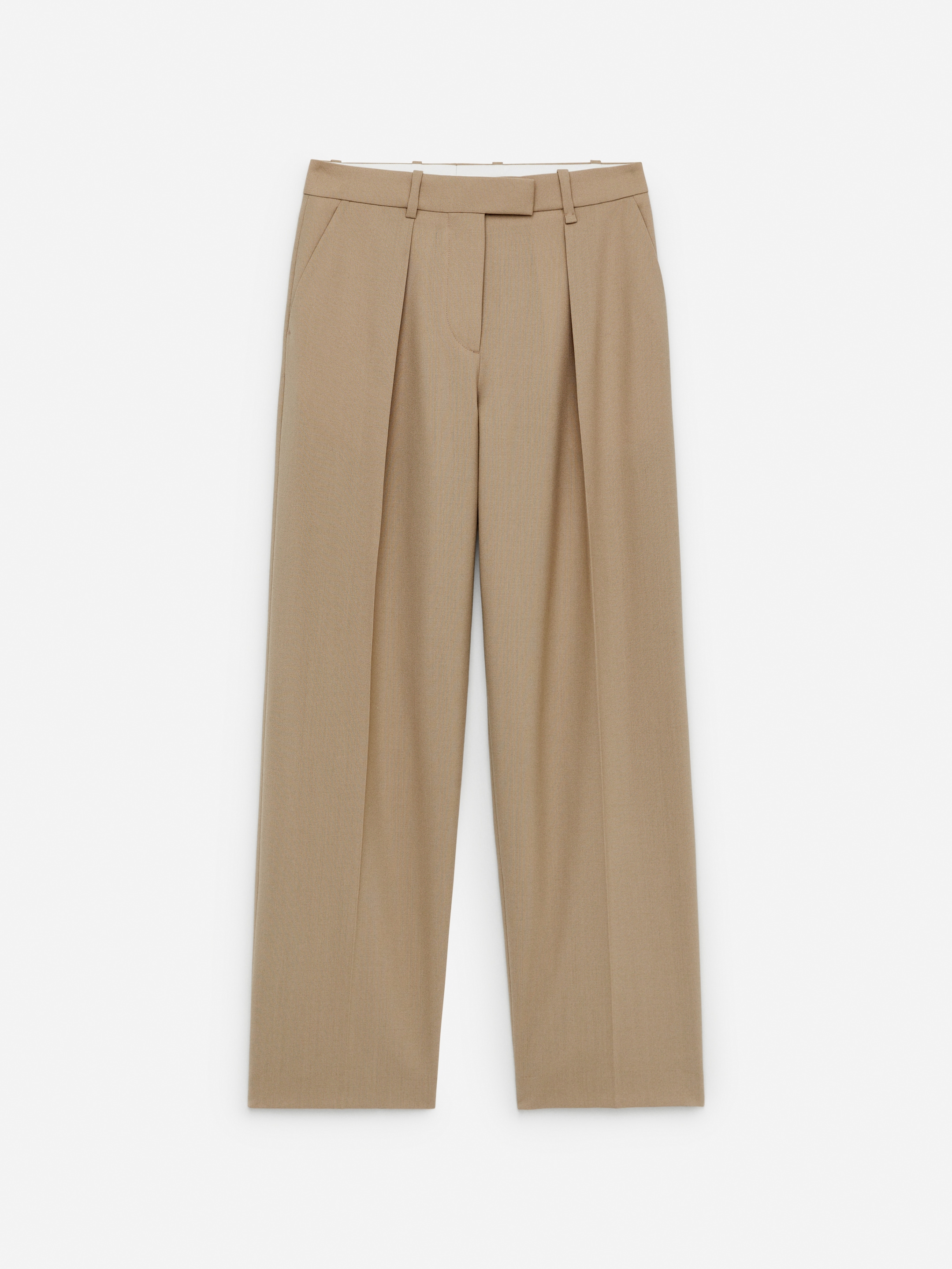High-Waist Tailored Trousers-#A2937C-14466