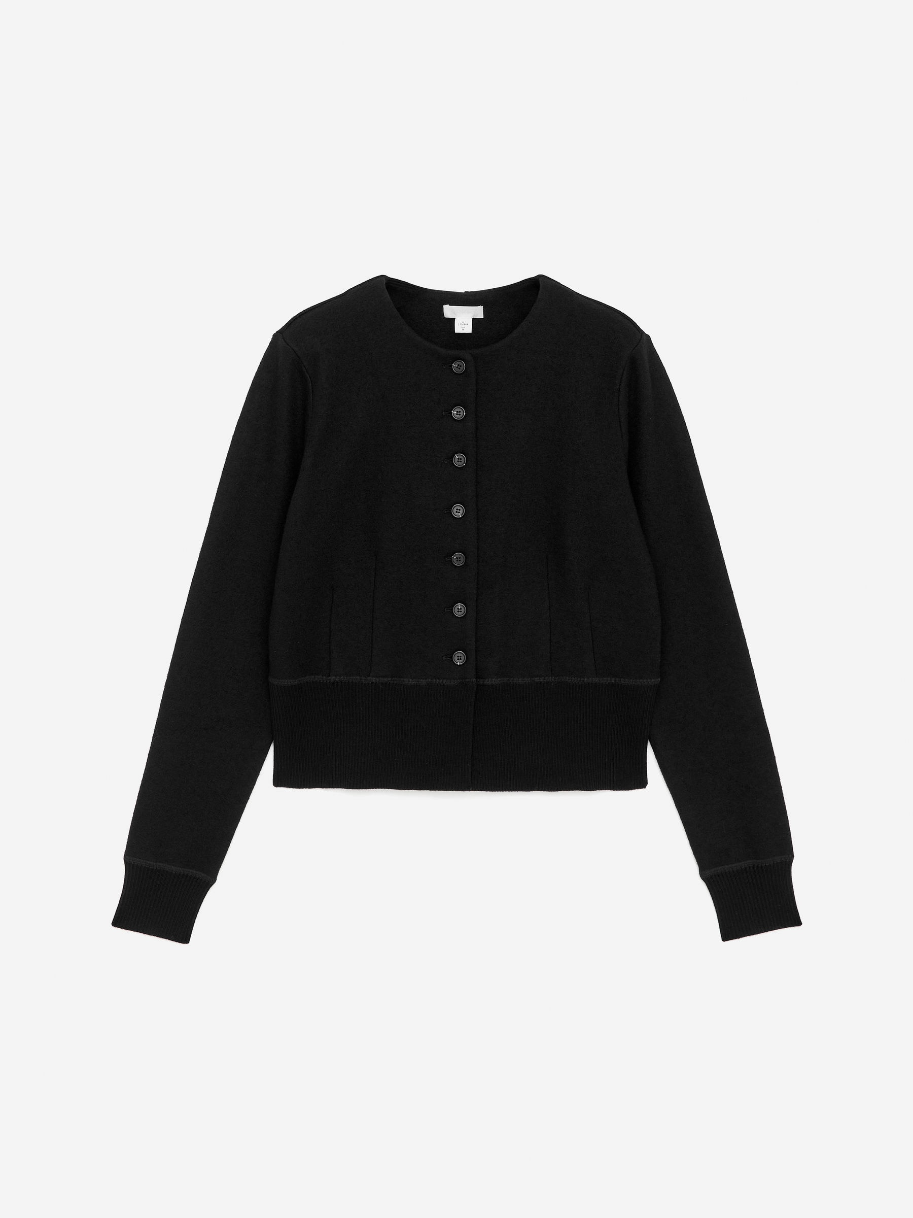 Wool Blend Cardigan-Black-16760