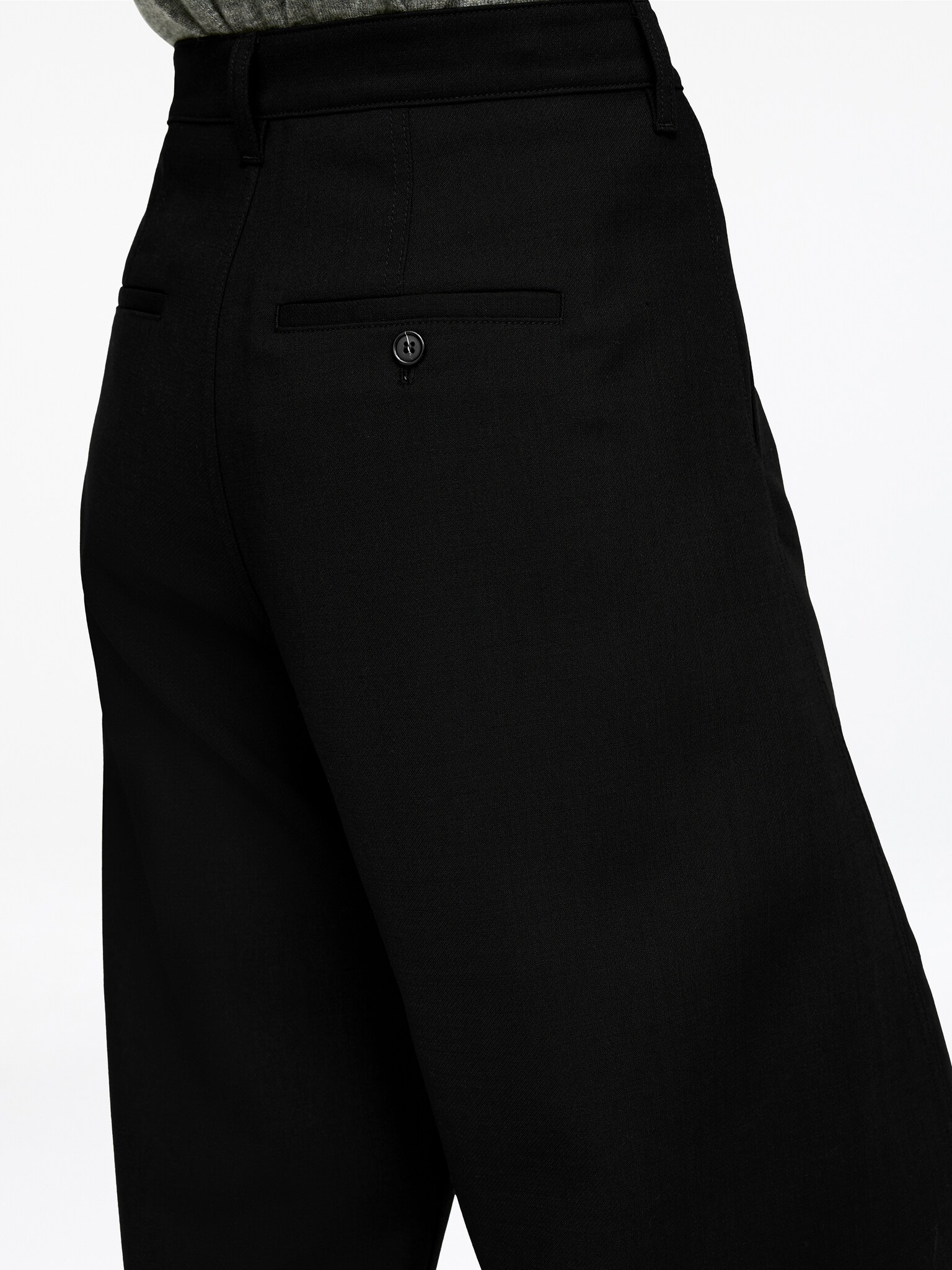 Barrel-Leg Trousers - Black/Dark Brown - 4