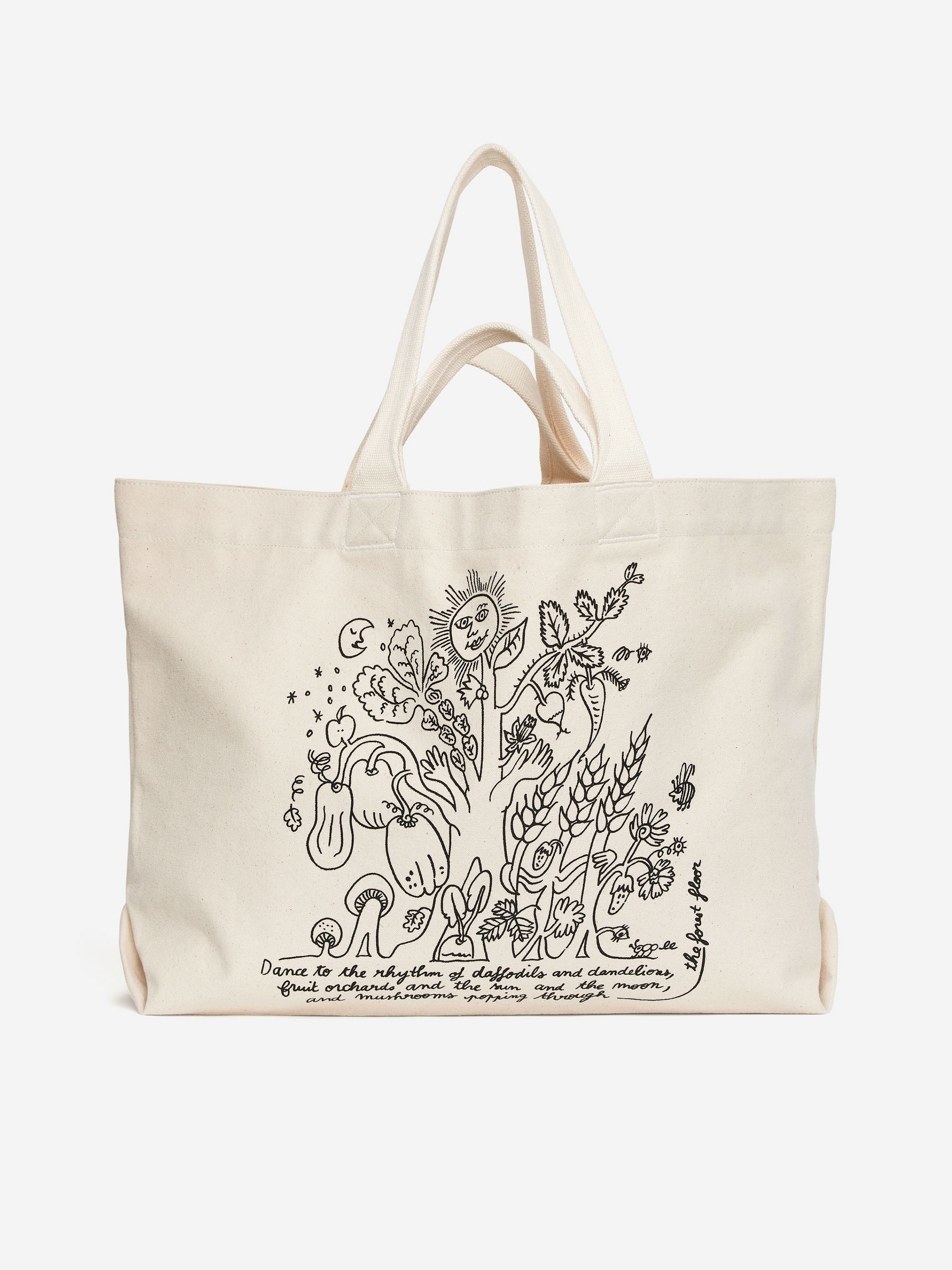 ARKET CAFÉ Canvas Tote-#EDEEE6-16127