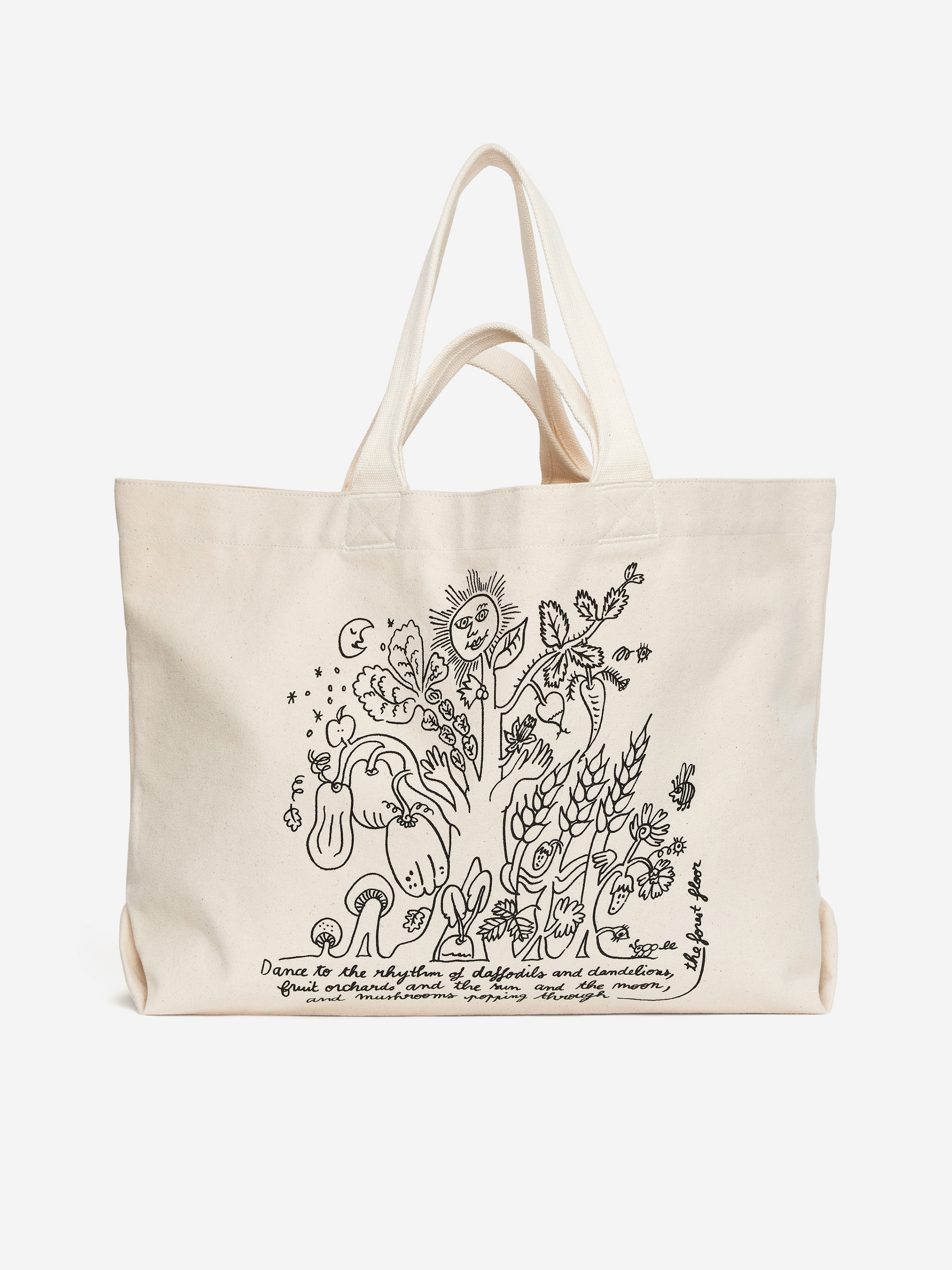 ARKET CAFÉ Canvas-Tragetasche-#EDEEE6-16127
