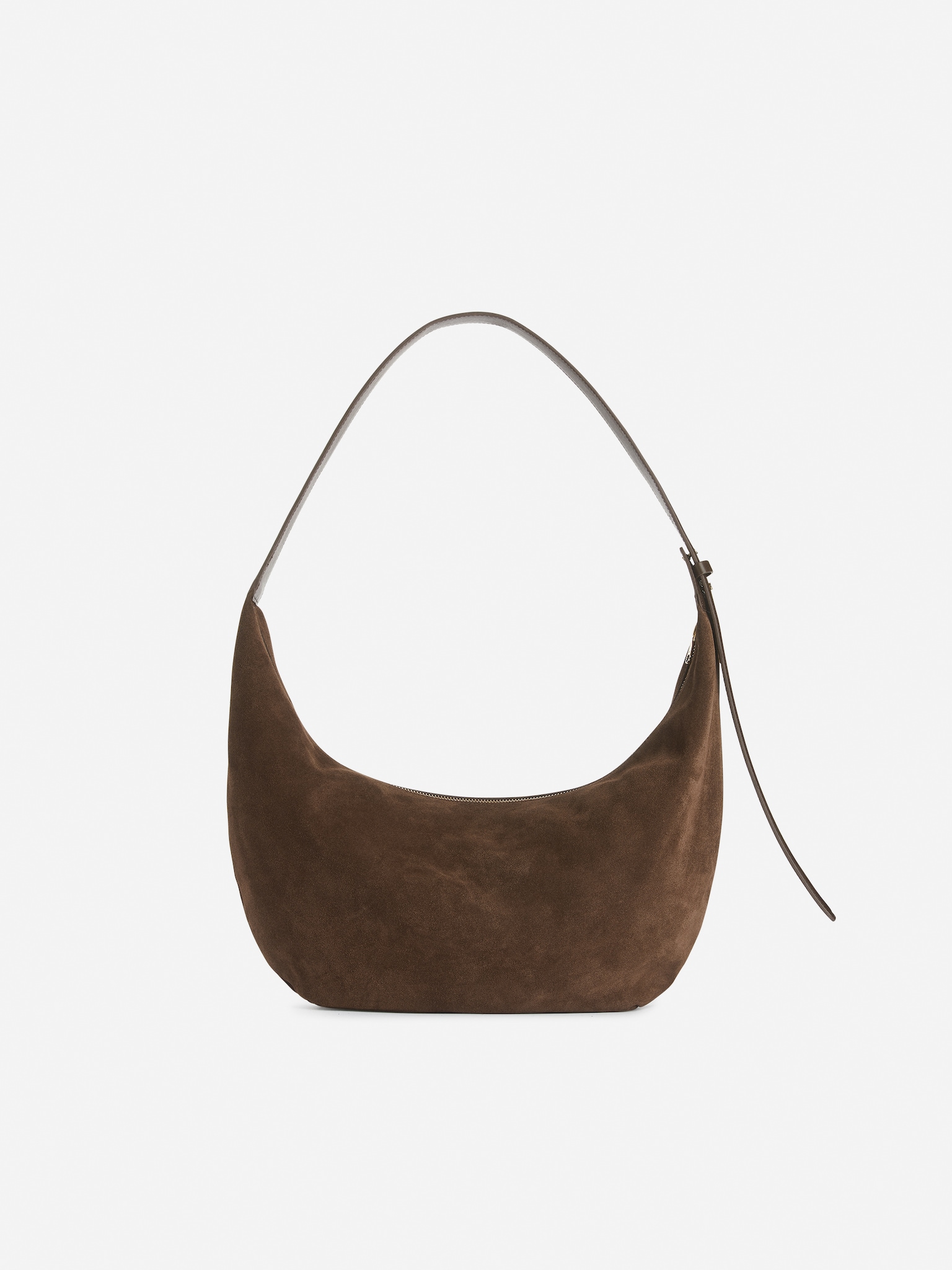 Sac en daim incurvé - Marron/Vert kaki - 3