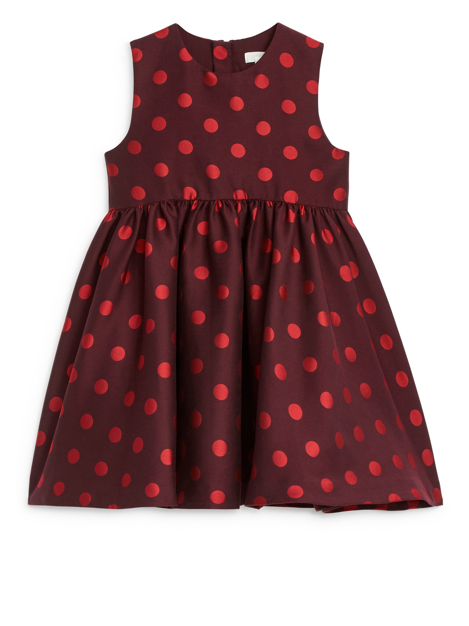 Jacquardkleid - Weinrot