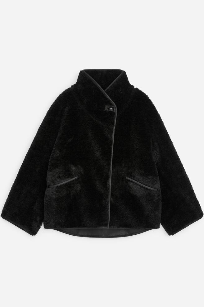 Pile Stand-Collar Jacket - Black/Dark Mole - 1