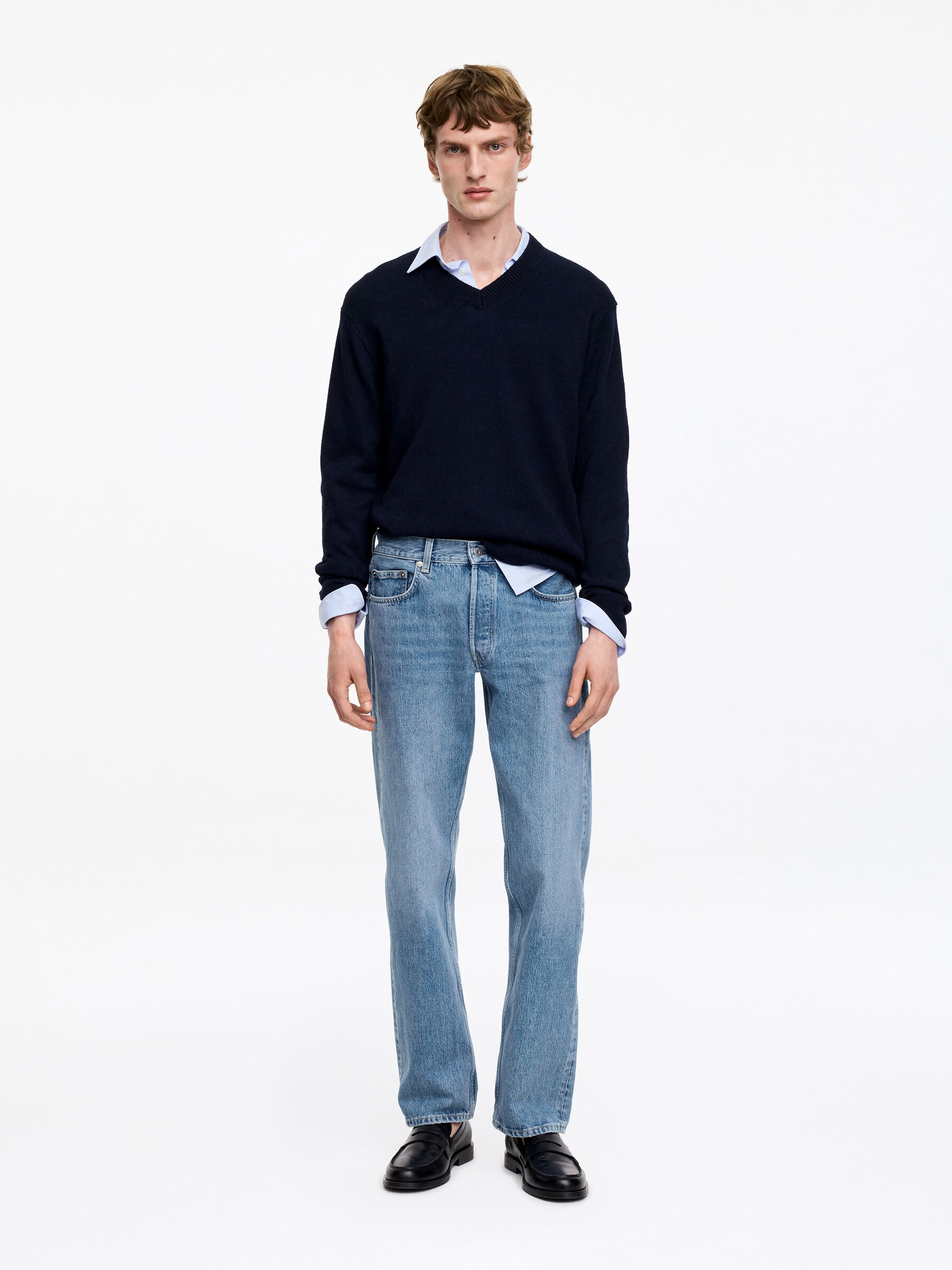 OCEAN Loose Straight Jeans - Blue - Loose fit - Men - StillMedia/Lookbook - 3